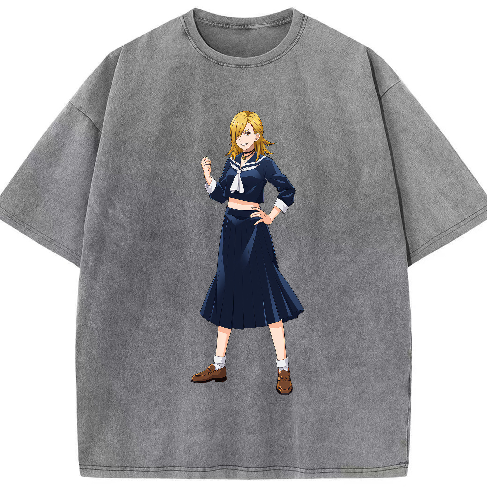 （画像用） 呪術廻戦 Jujutsu Kaisen 綿100% ヴィンテージ風 半袖Tシャツ（フロントプリント）