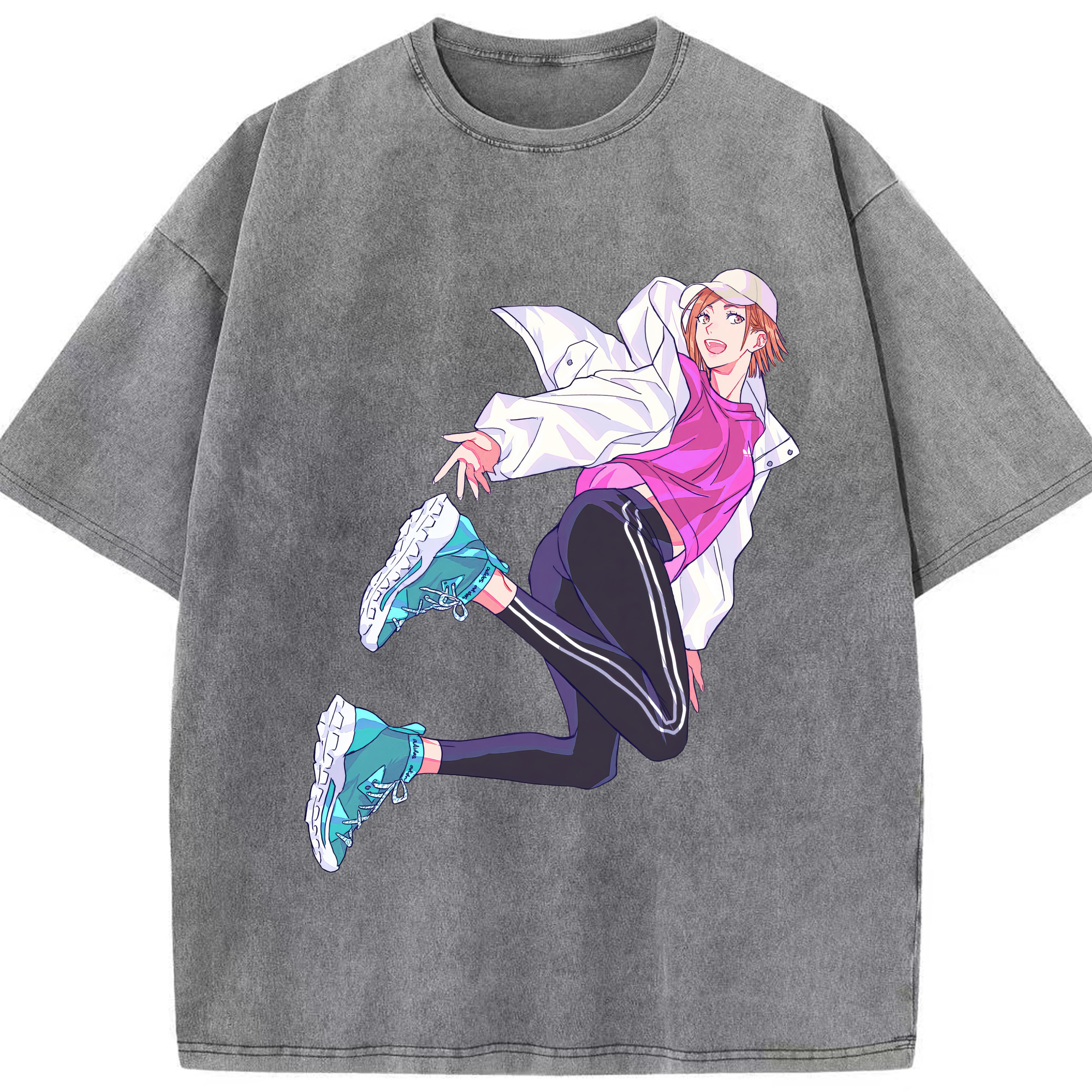 （画像用） 呪術廻戦 Jujutsu Kaisen 綿100% ヴィンテージ風 半袖Tシャツ（フロントプリント）