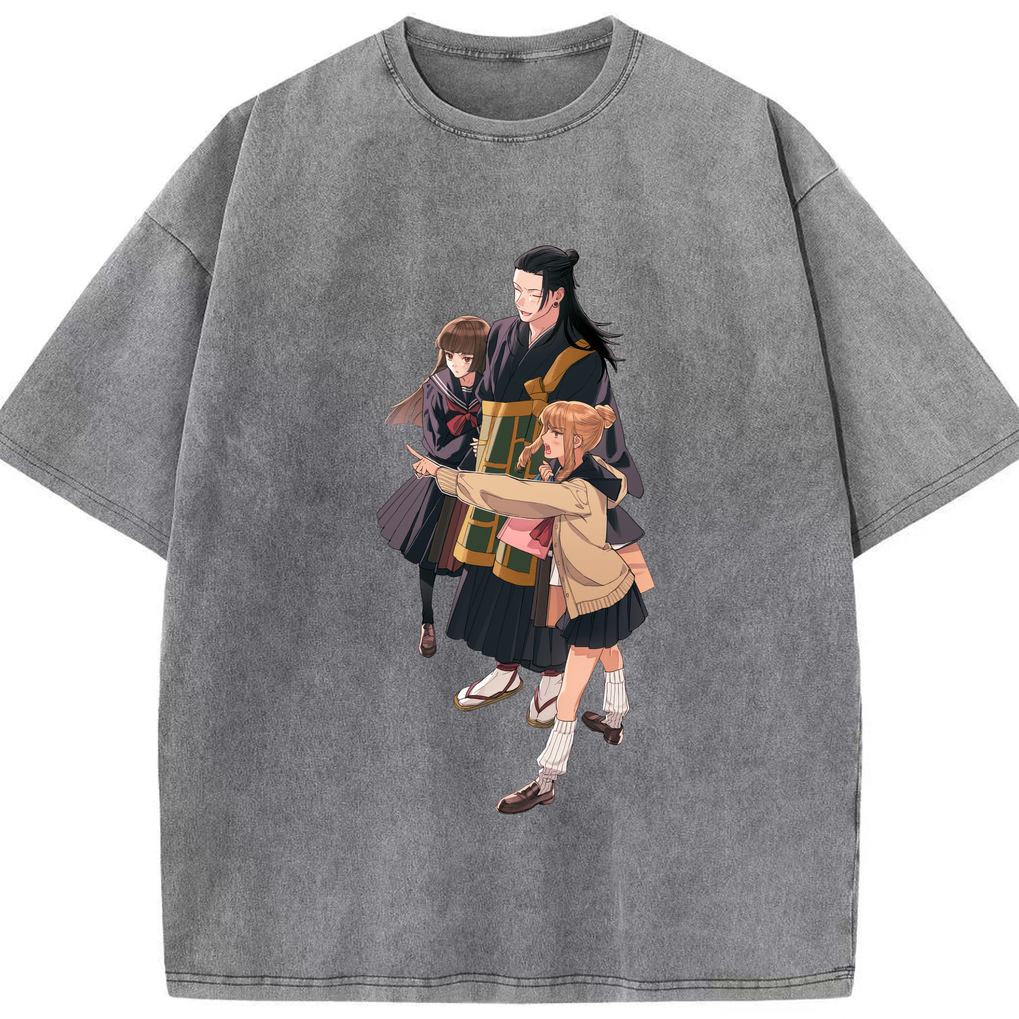 （画像用） 呪術廻戦 Jujutsu Kaisen 綿100% ヴィンテージ風 半袖Tシャツ（フロントプリント）