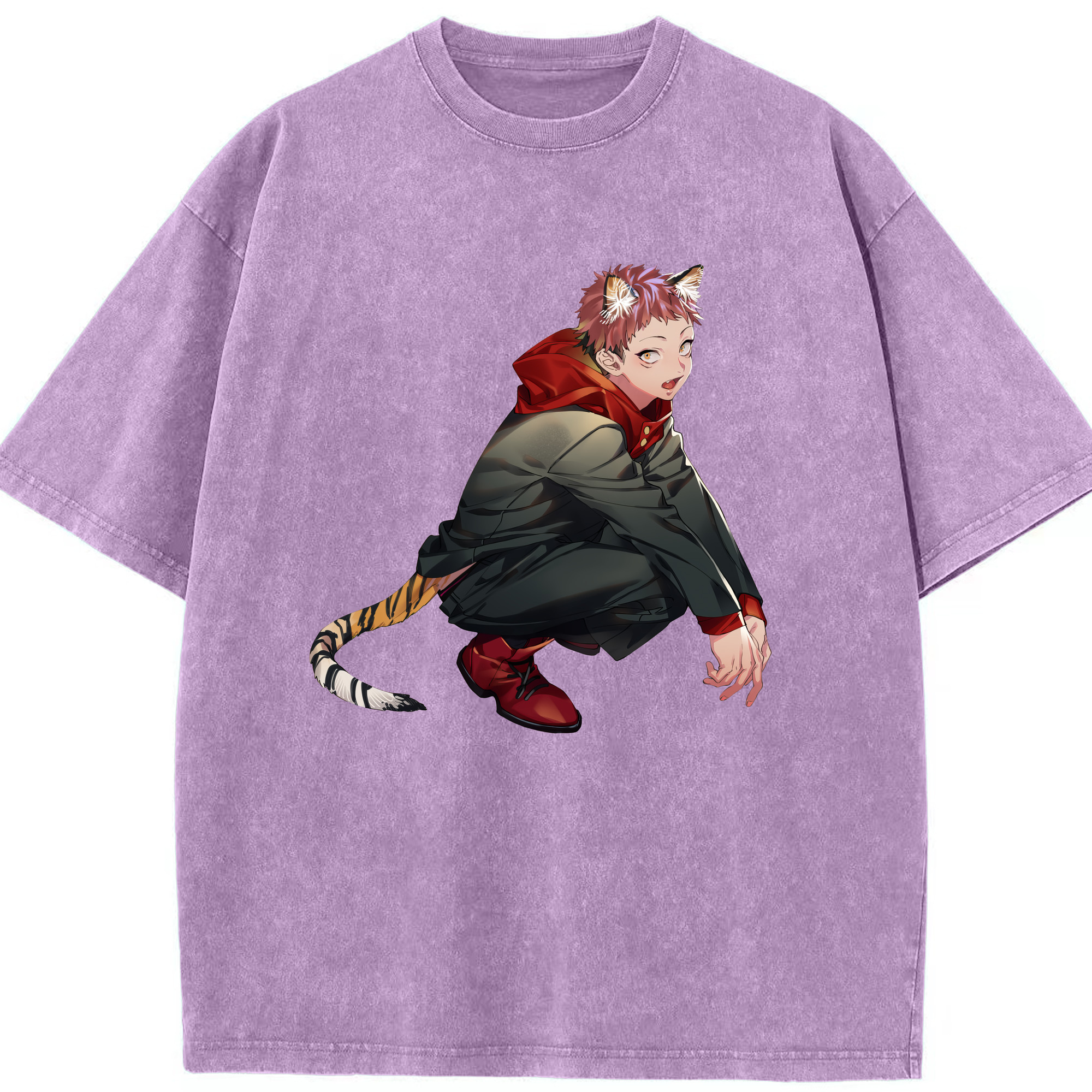 （画像用） 呪術廻戦 Jujutsu Kaisen 綿100% ヴィンテージ風 半袖Tシャツ（フロントプリント）