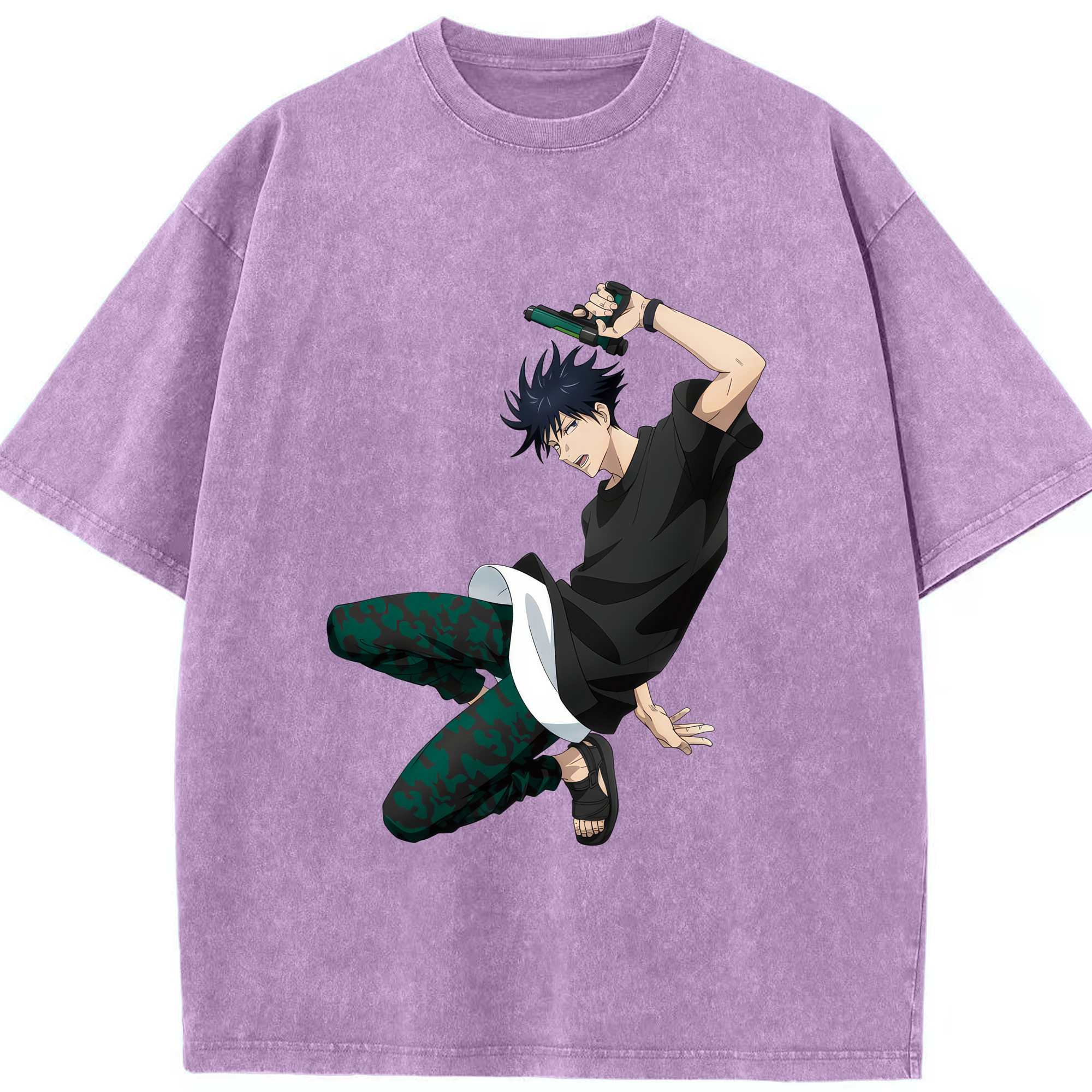 （画像用） 呪術廻戦 Jujutsu Kaisen 綿100% ヴィンテージ風 半袖Tシャツ（フロントプリント）