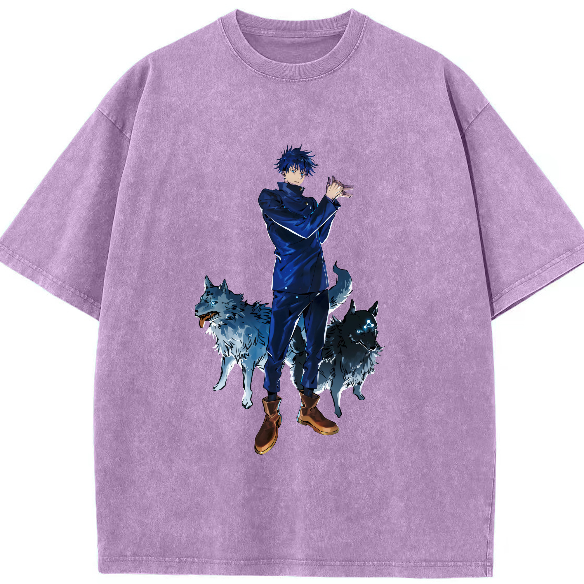 （画像用） 呪術廻戦 Jujutsu Kaisen 綿100% ヴィンテージ風 半袖Tシャツ（フロントプリント）