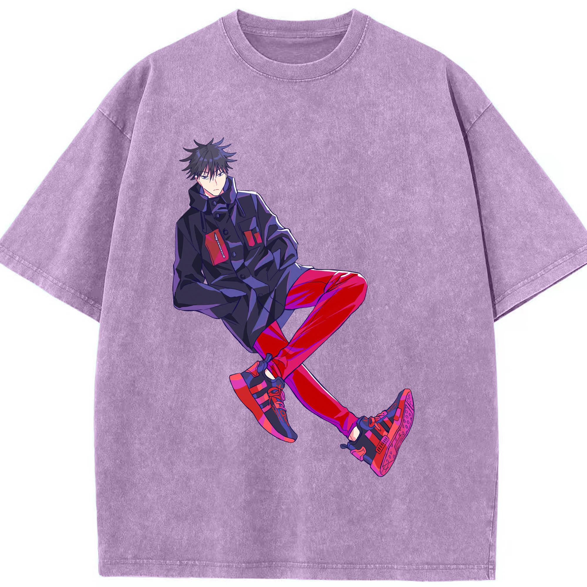 （画像用） 呪術廻戦 Jujutsu Kaisen 綿100% ヴィンテージ風 半袖Tシャツ（フロントプリント）