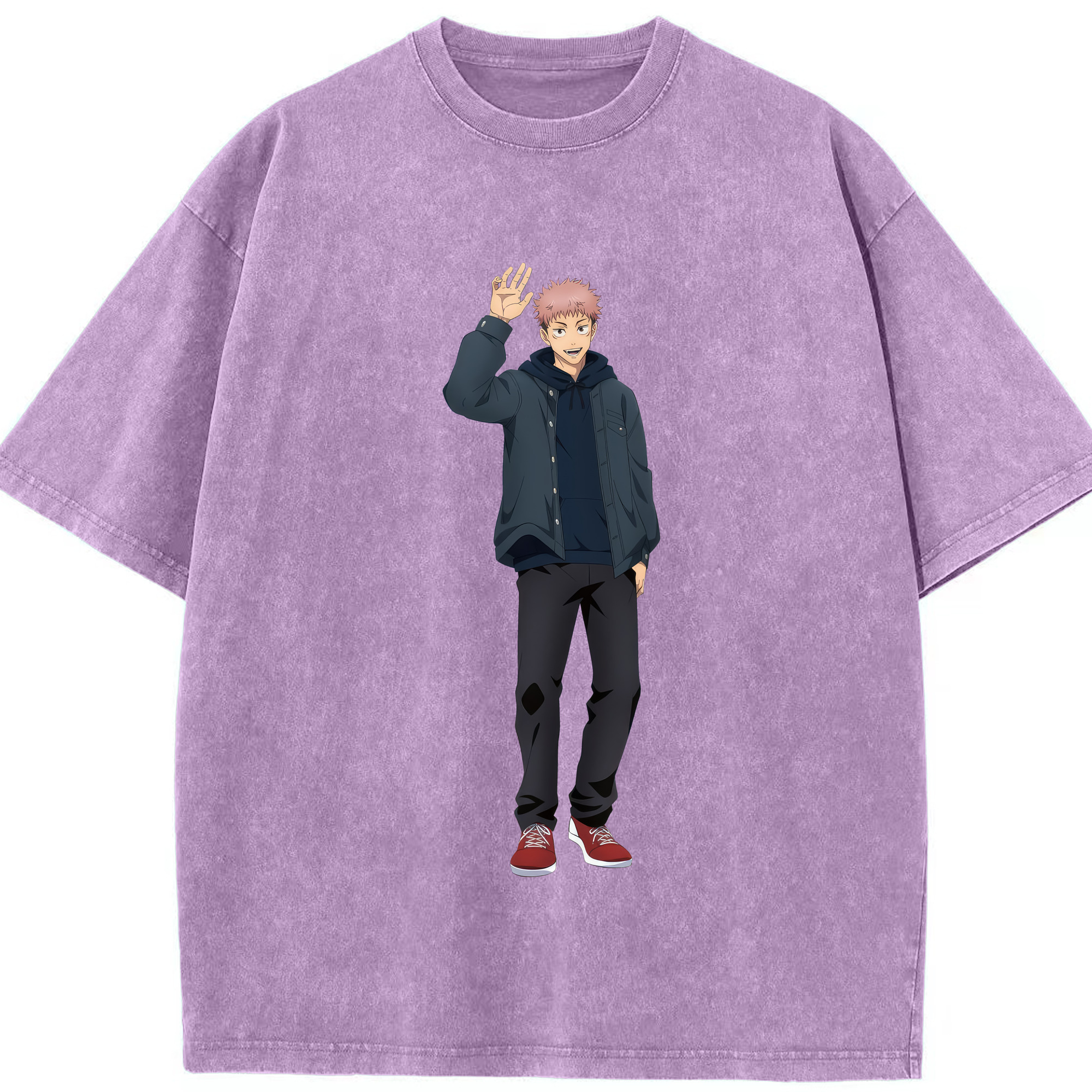 （画像用） 呪術廻戦 Jujutsu Kaisen 綿100% ヴィンテージ風 半袖Tシャツ（フロントプリント）