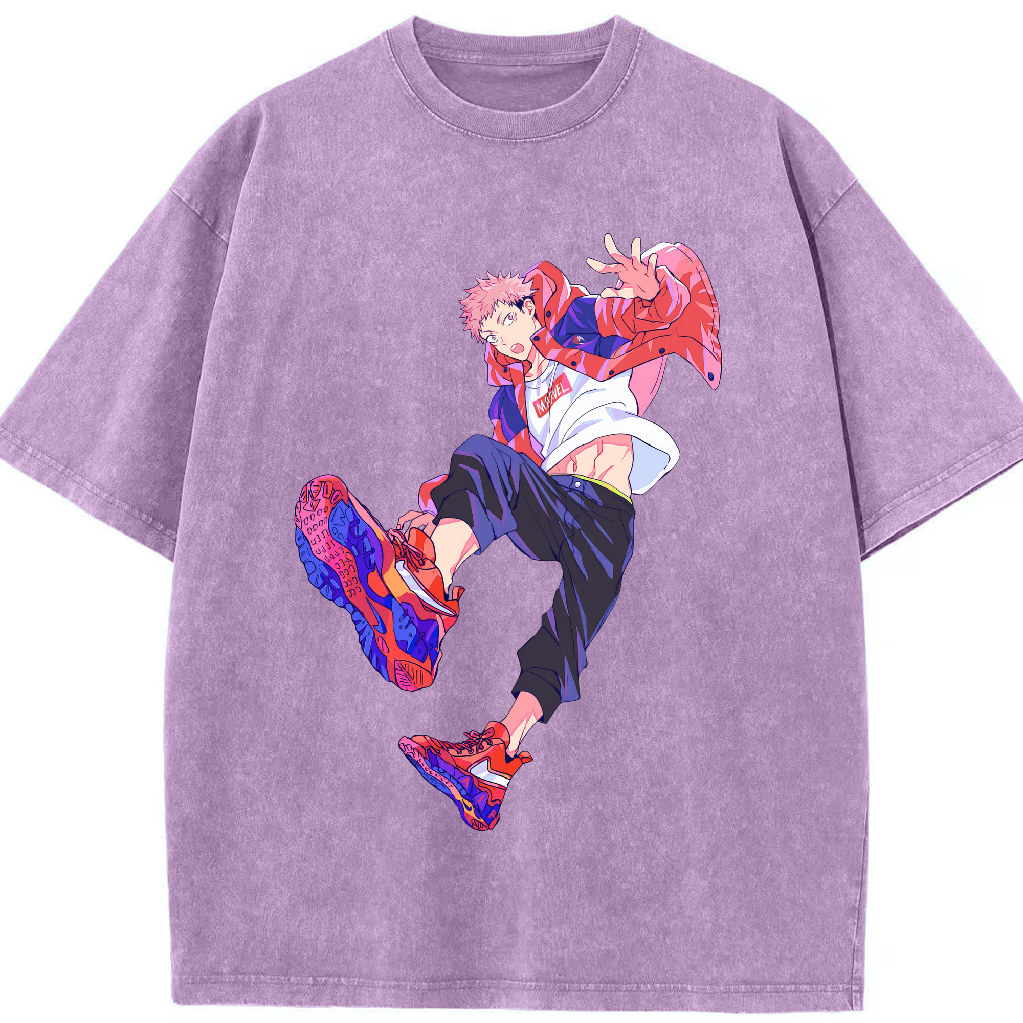 （画像用） 呪術廻戦 Jujutsu Kaisen 綿100% ヴィンテージ風 半袖Tシャツ（フロントプリント）