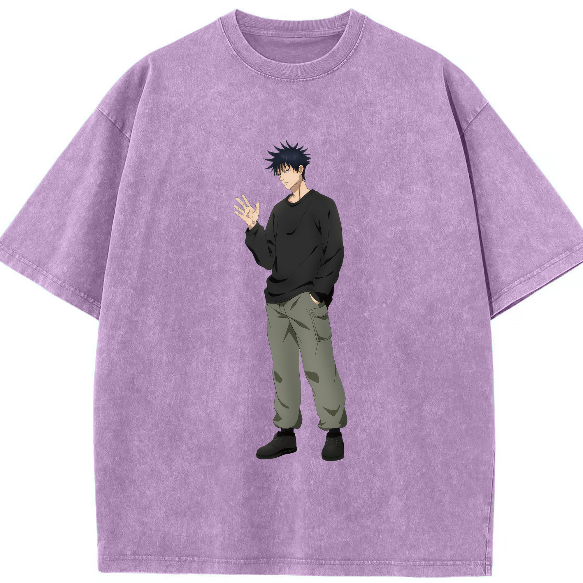 （画像用） 呪術廻戦 Jujutsu Kaisen 綿100% ヴィンテージ風 半袖Tシャツ（フロントプリント）
