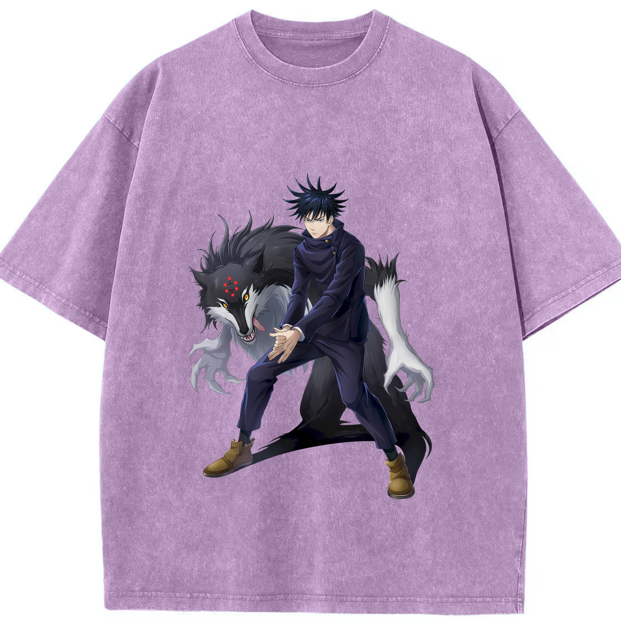 （画像用） 呪術廻戦 Jujutsu Kaisen 綿100% ヴィンテージ風 半袖Tシャツ（フロントプリント）