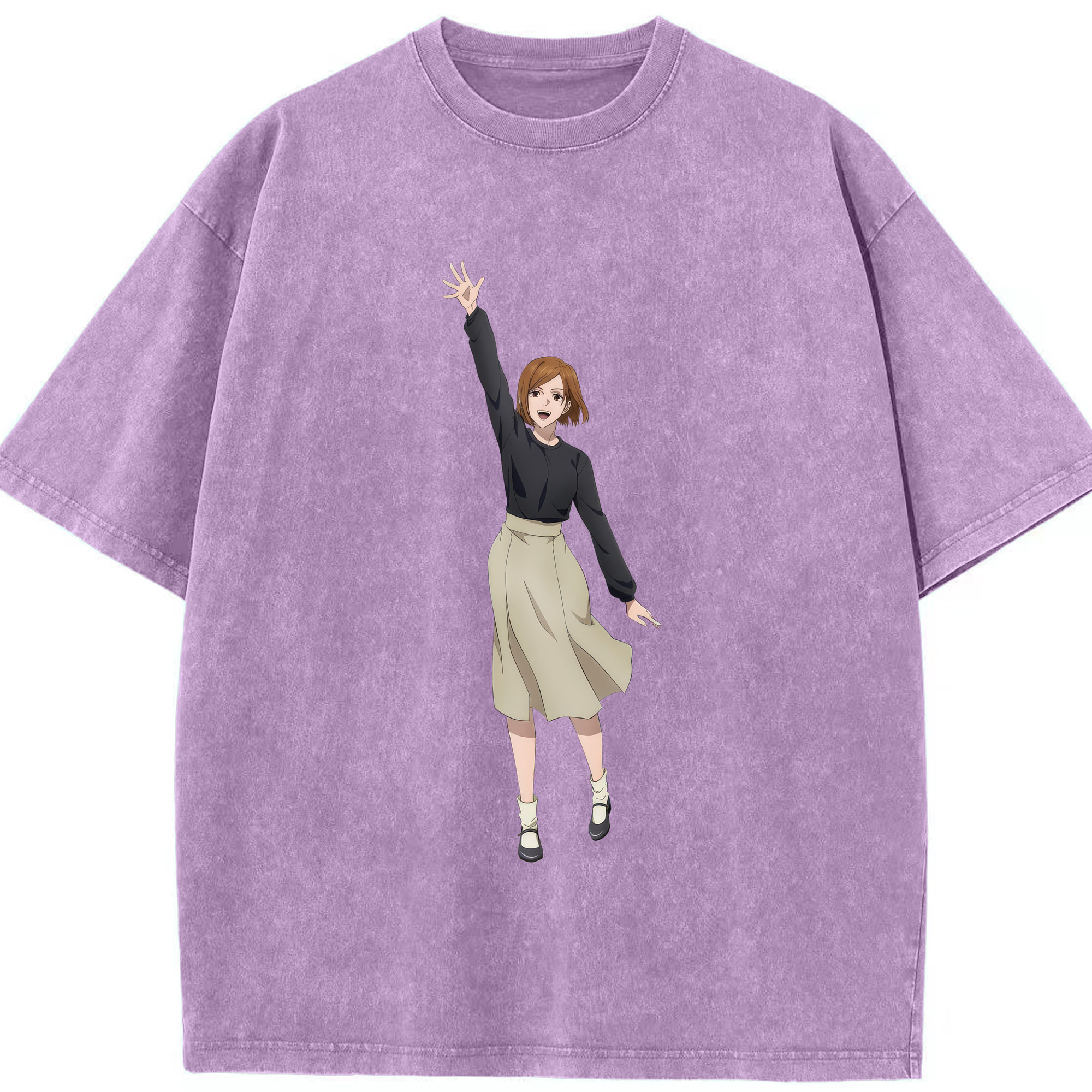 （画像用） 呪術廻戦 Jujutsu Kaisen 綿100% ヴィンテージ風 半袖Tシャツ（フロントプリント）