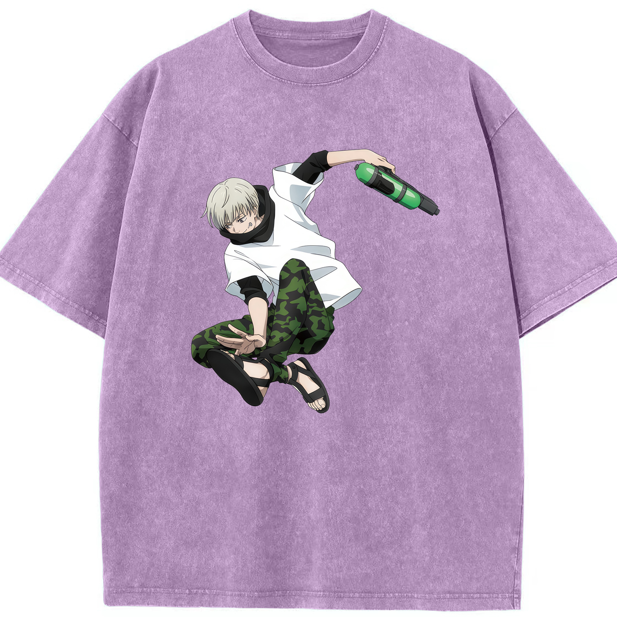 （画像用） 呪術廻戦 Jujutsu Kaisen 綿100% ヴィンテージ風 半袖Tシャツ（フロントプリント）