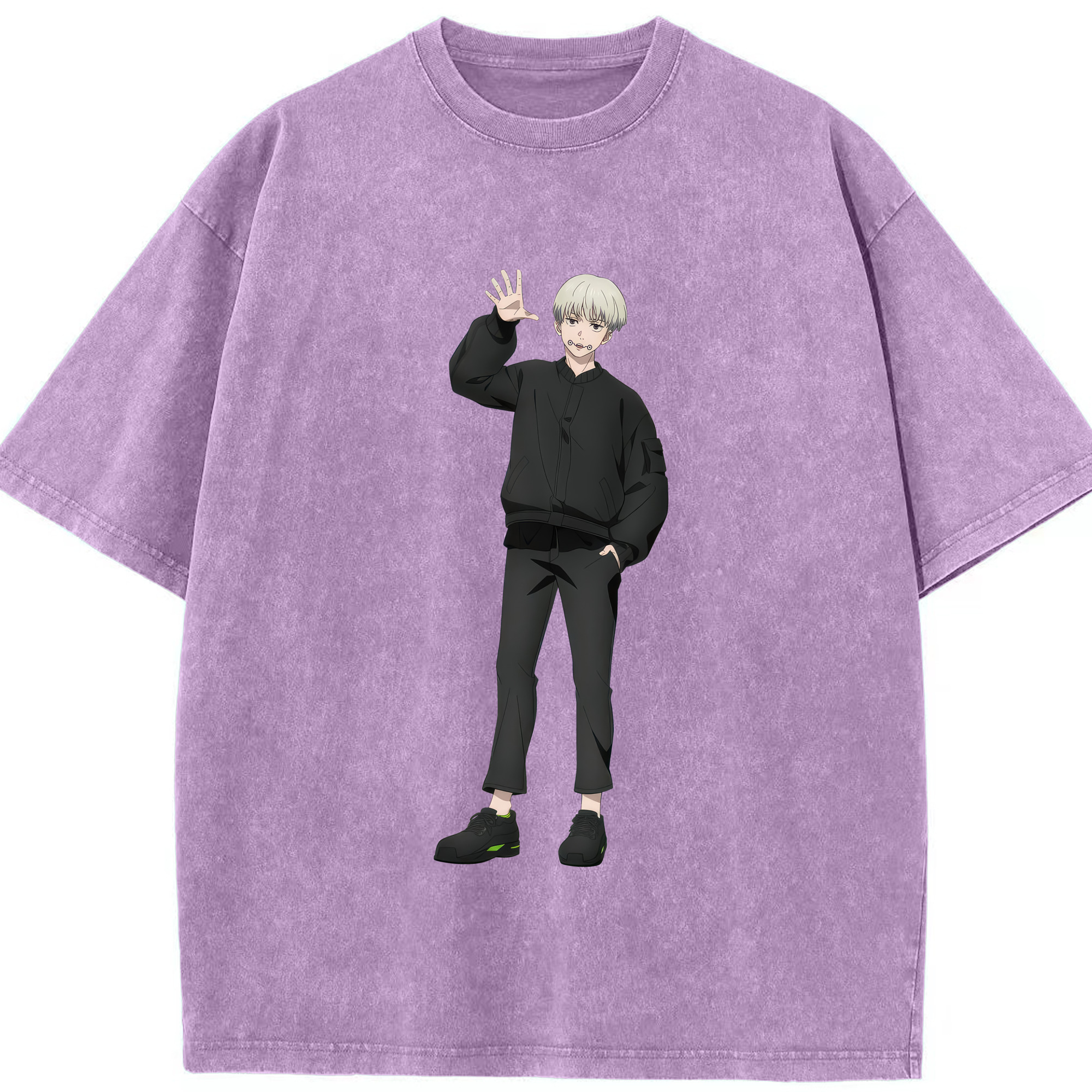 （画像用） 呪術廻戦 Jujutsu Kaisen 綿100% ヴィンテージ風 半袖Tシャツ（フロントプリント）