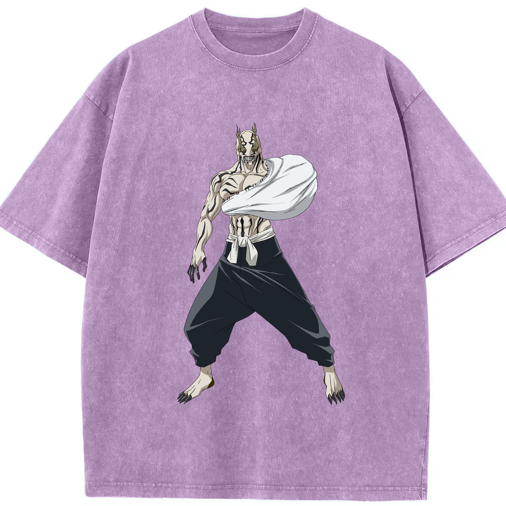 （画像用） 呪術廻戦 Jujutsu Kaisen 綿100% ヴィンテージ風 半袖Tシャツ（フロントプリント）