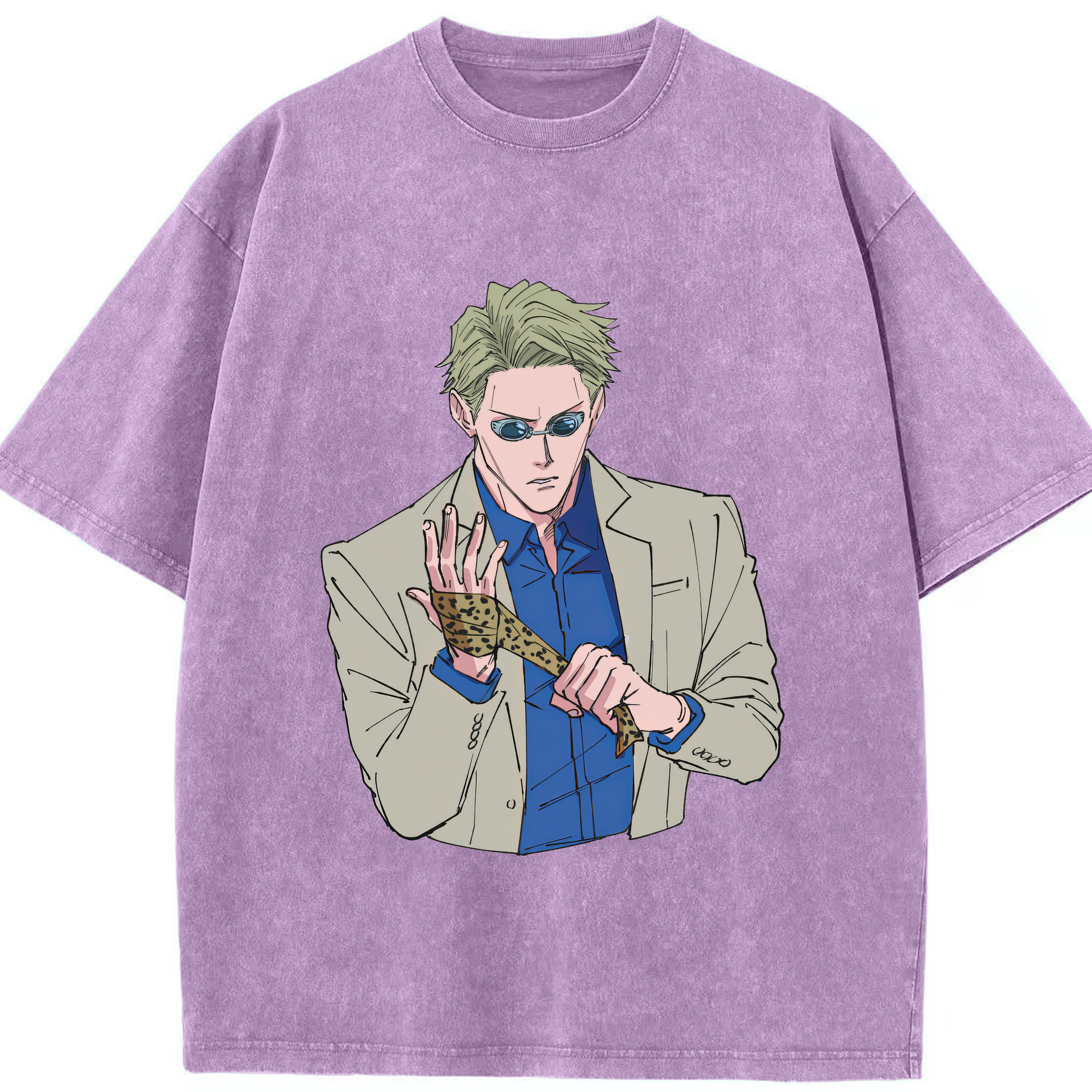 （画像用） 呪術廻戦 Jujutsu Kaisen 綿100% ヴィンテージ風 半袖Tシャツ（フロントプリント）