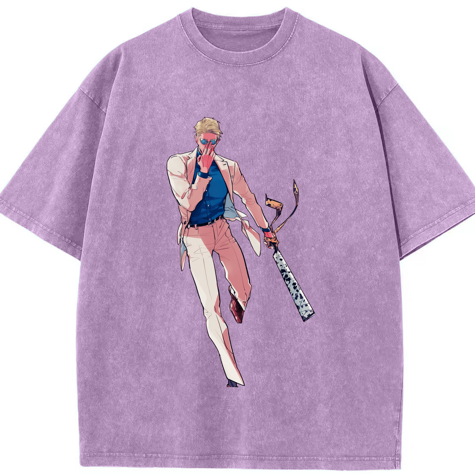 （画像用） 呪術廻戦 Jujutsu Kaisen 綿100% ヴィンテージ風 半袖Tシャツ（フロントプリント）