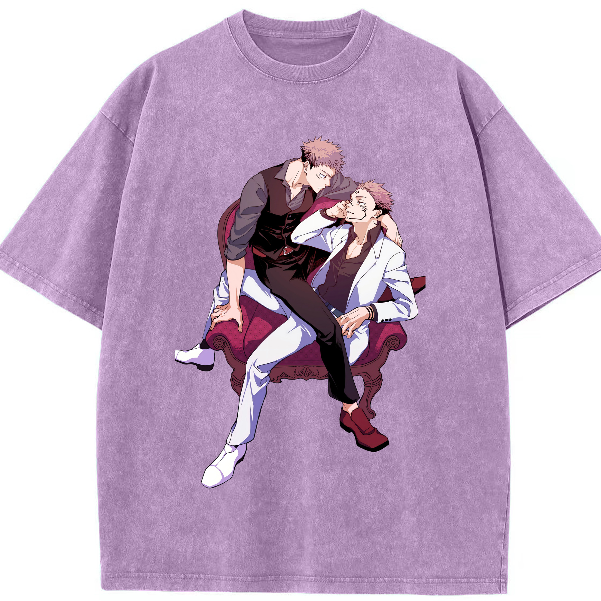 （画像用） 呪術廻戦 Jujutsu Kaisen 綿100% ヴィンテージ風 半袖Tシャツ（フロントプリント）