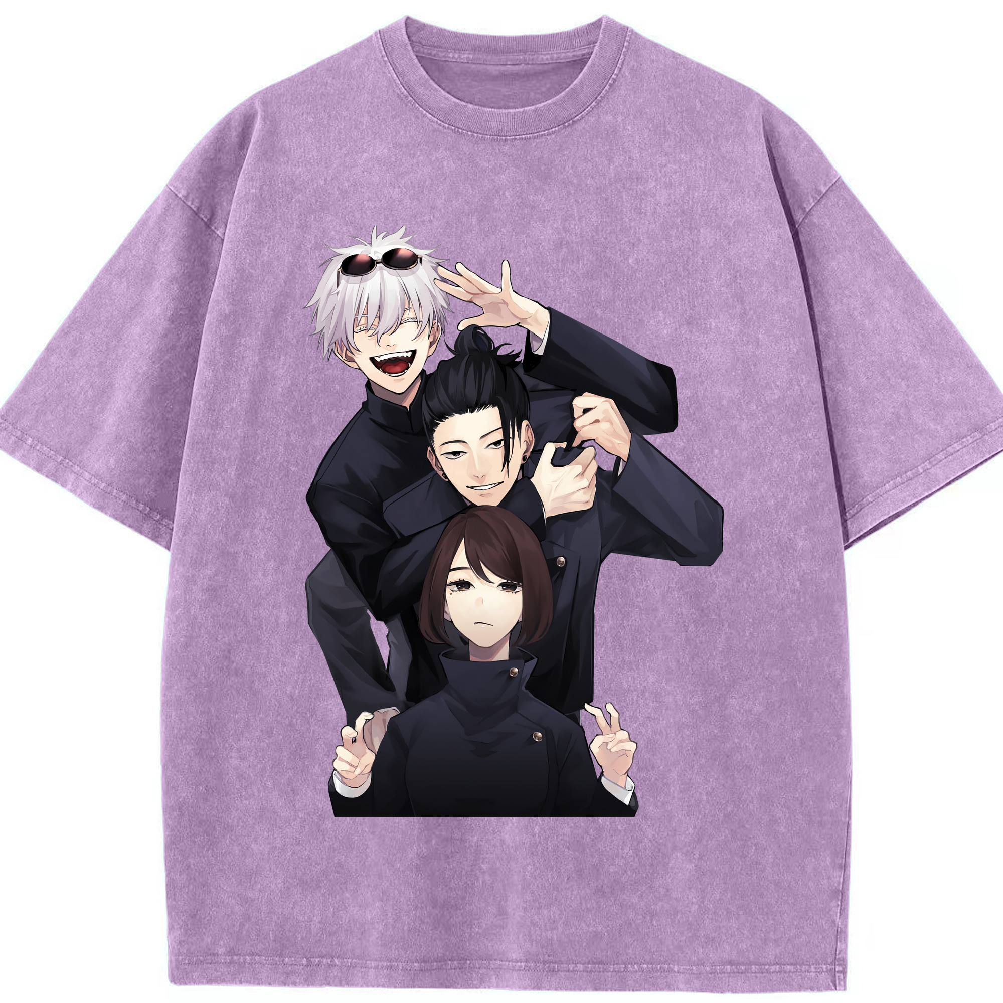 （画像用） 呪術廻戦 Jujutsu Kaisen 綿100% ヴィンテージ風 半袖Tシャツ（フロントプリント）