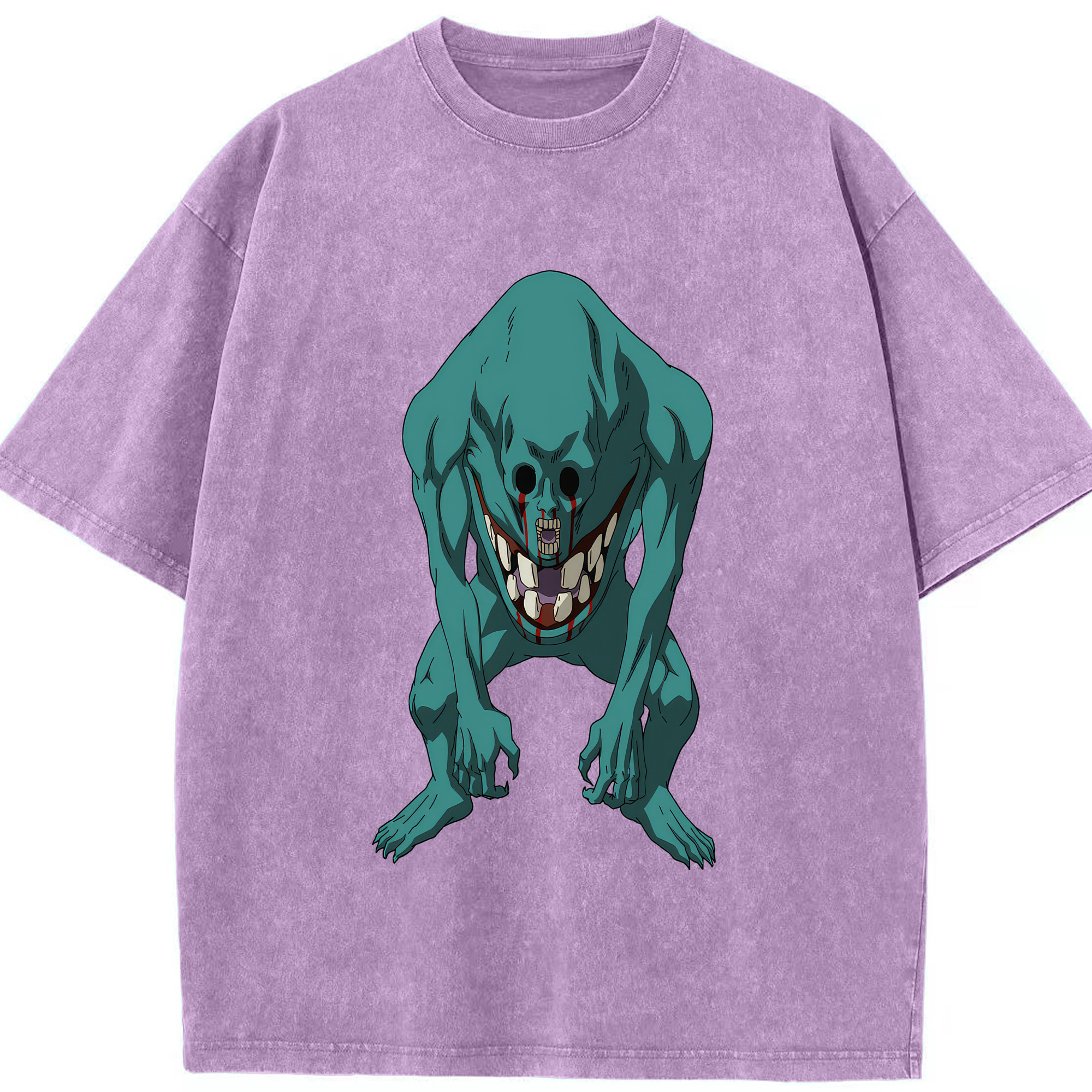 （画像用） 呪術廻戦 Jujutsu Kaisen 綿100% ヴィンテージ風 半袖Tシャツ（フロントプリント）