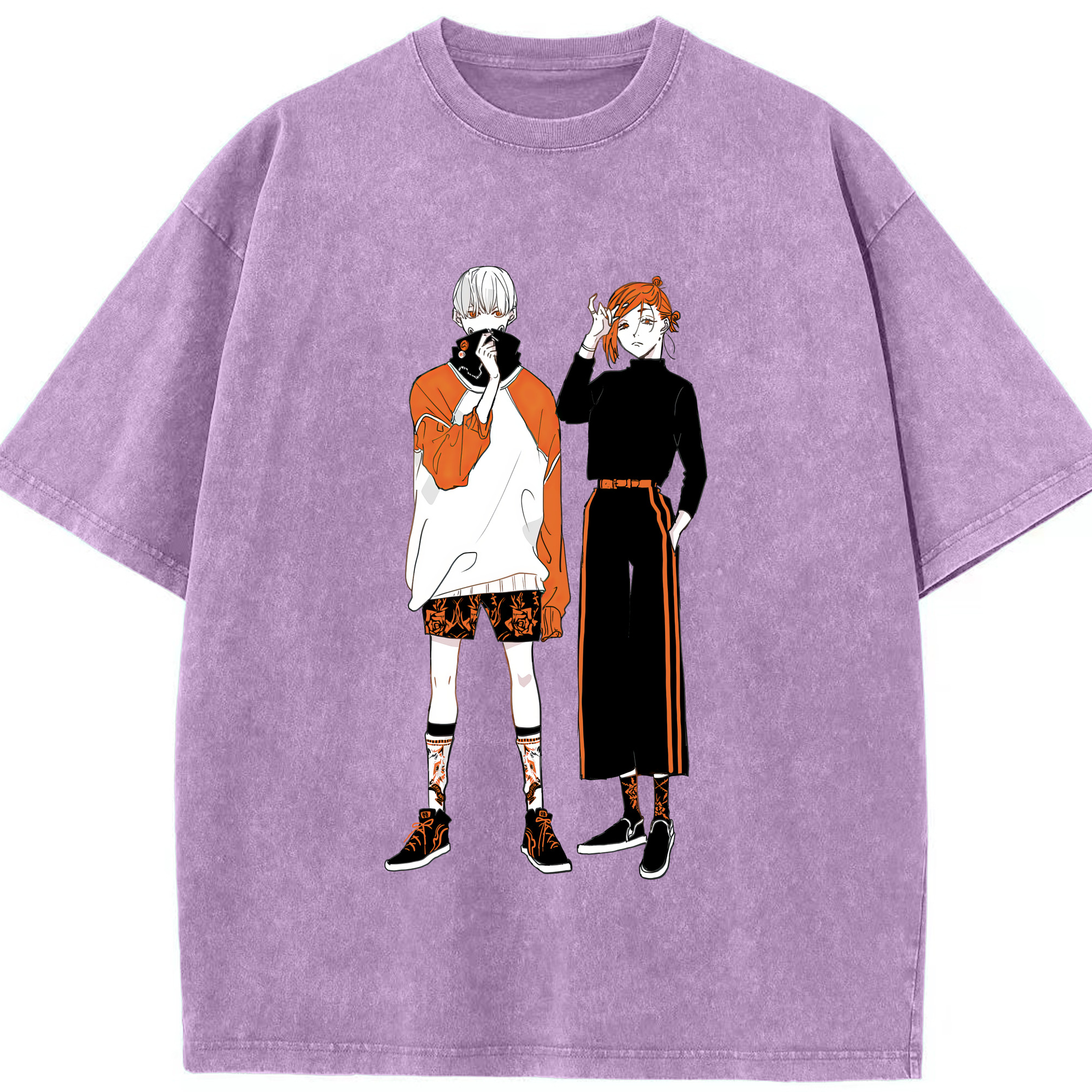 （画像用） 呪術廻戦 Jujutsu Kaisen 綿100% ヴィンテージ風 半袖Tシャツ（フロントプリント）