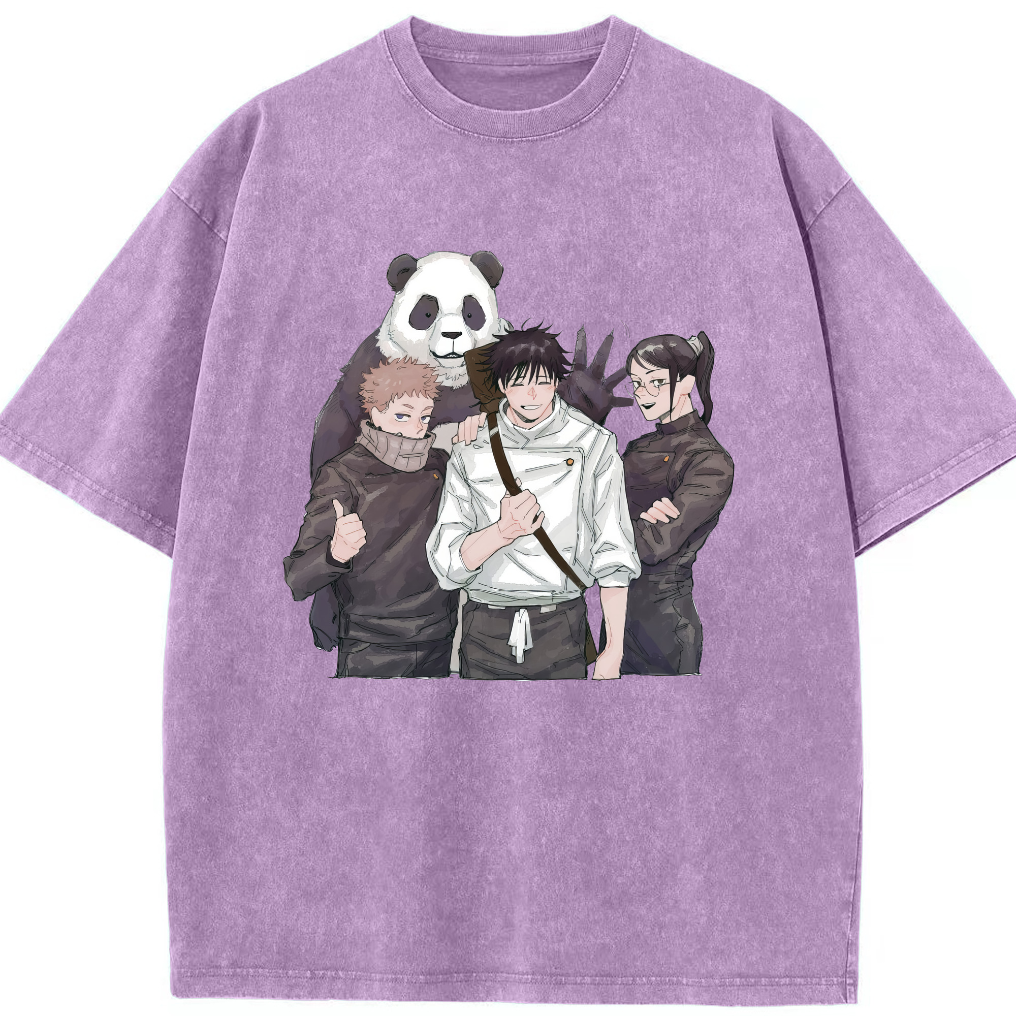（画像用） 呪術廻戦 Jujutsu Kaisen 綿100% ヴィンテージ風 半袖Tシャツ（フロントプリント）