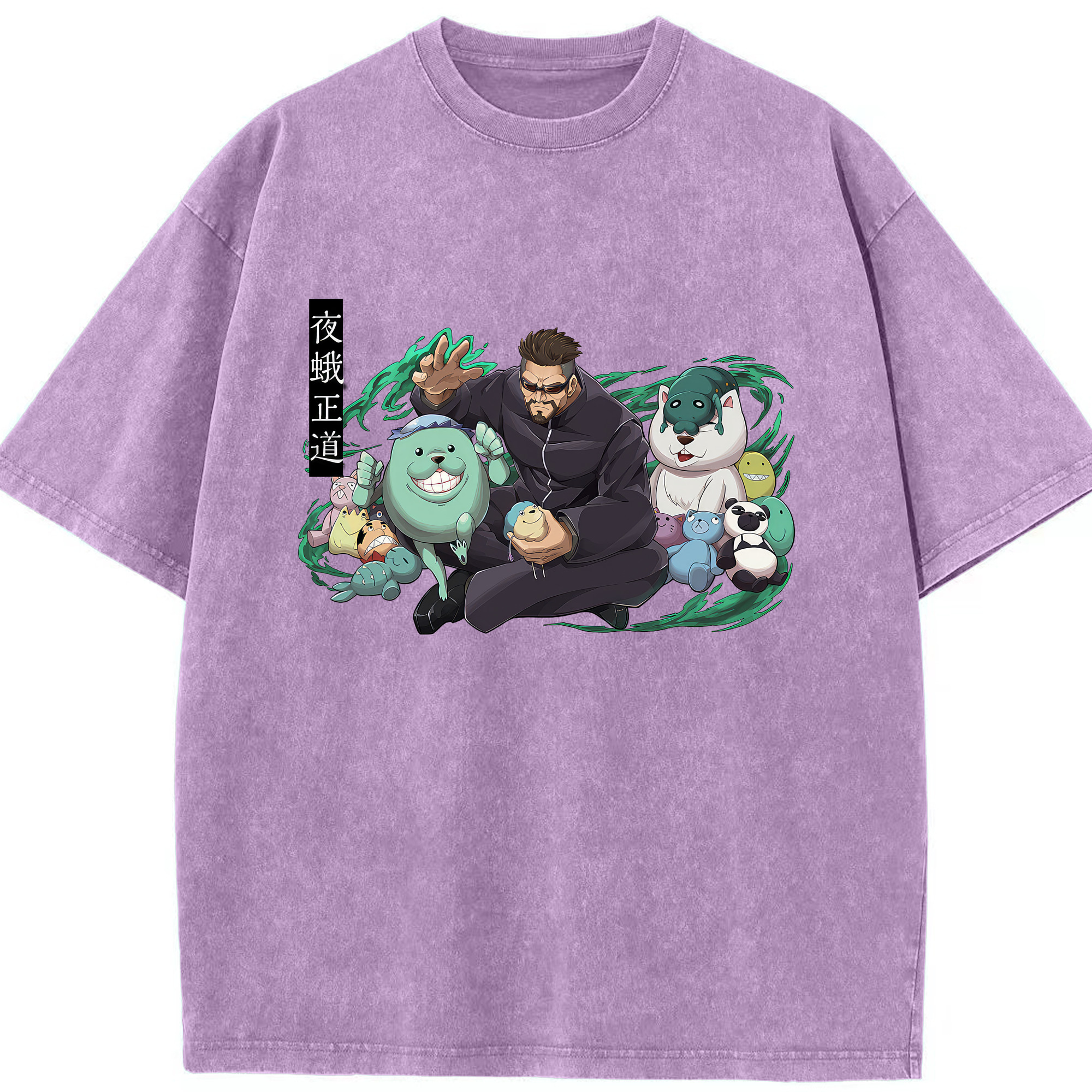 （画像用） 呪術廻戦 Jujutsu Kaisen 綿100% ヴィンテージ風 半袖Tシャツ（フロントプリント）