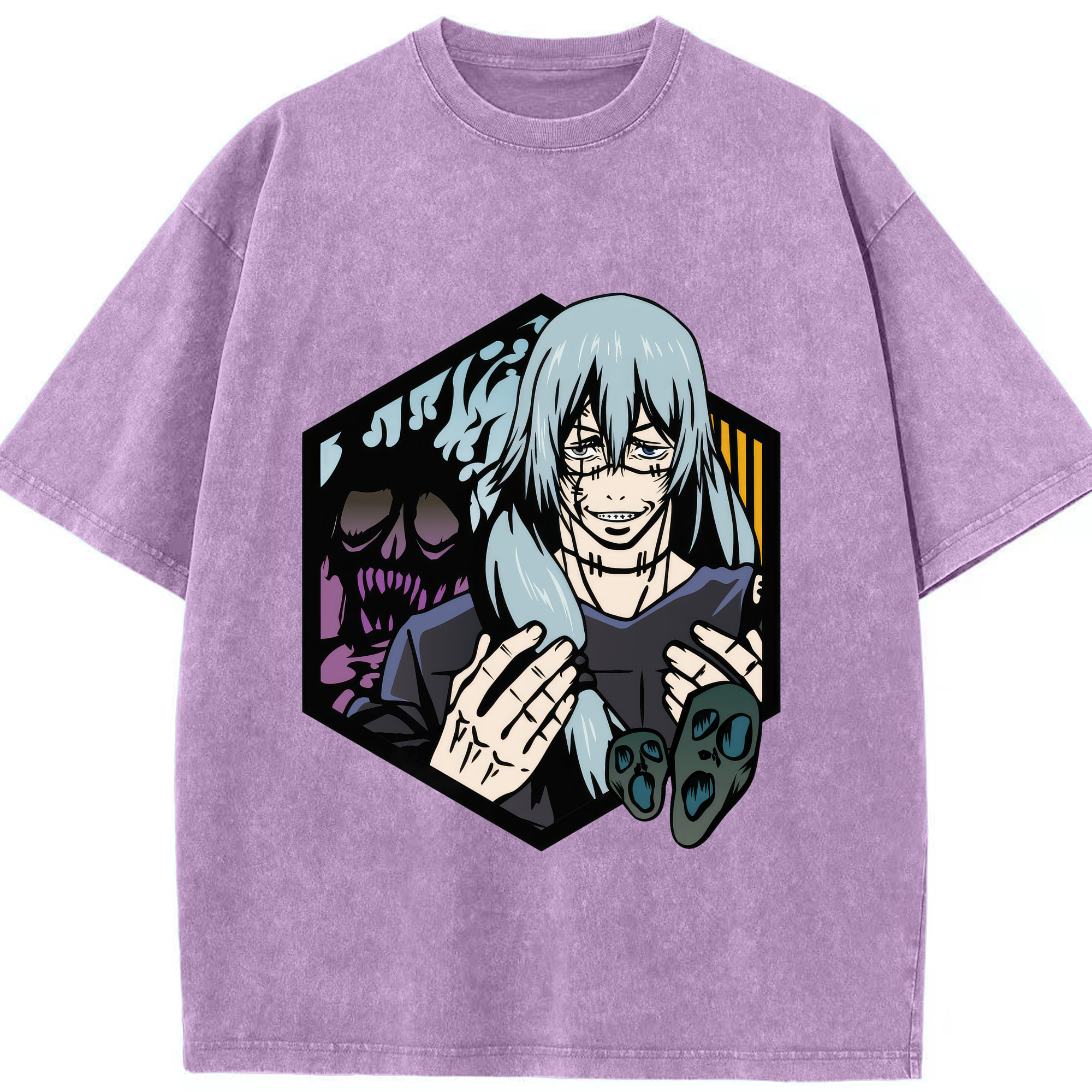 （画像用） 呪術廻戦 Jujutsu Kaisen 綿100% ヴィンテージ風 半袖Tシャツ（フロントプリント）