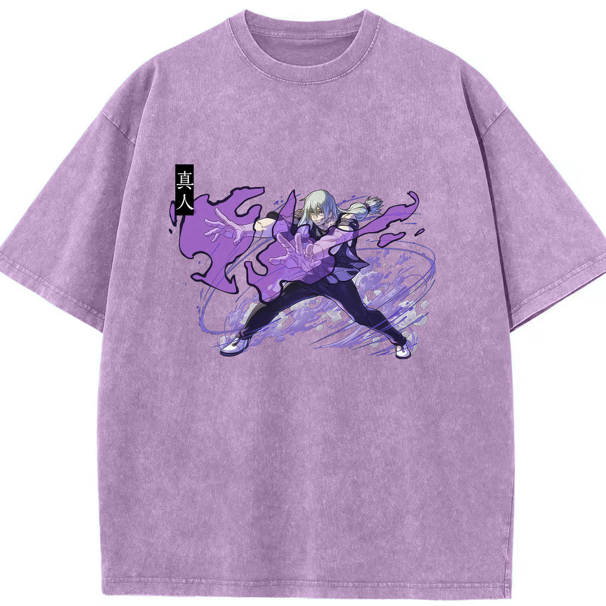 （画像用） 呪術廻戦 Jujutsu Kaisen 綿100% ヴィンテージ風 半袖Tシャツ（フロントプリント）