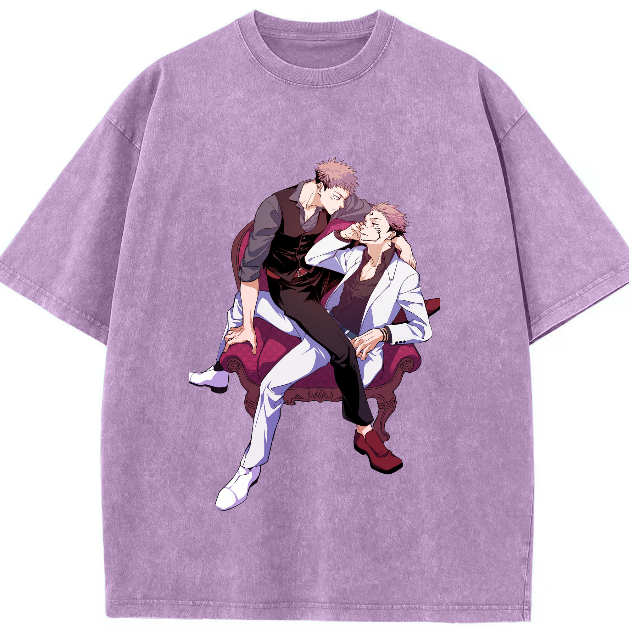 （画像用） 呪術廻戦 Jujutsu Kaisen 綿100% ヴィンテージ風 半袖Tシャツ（フロントプリント）