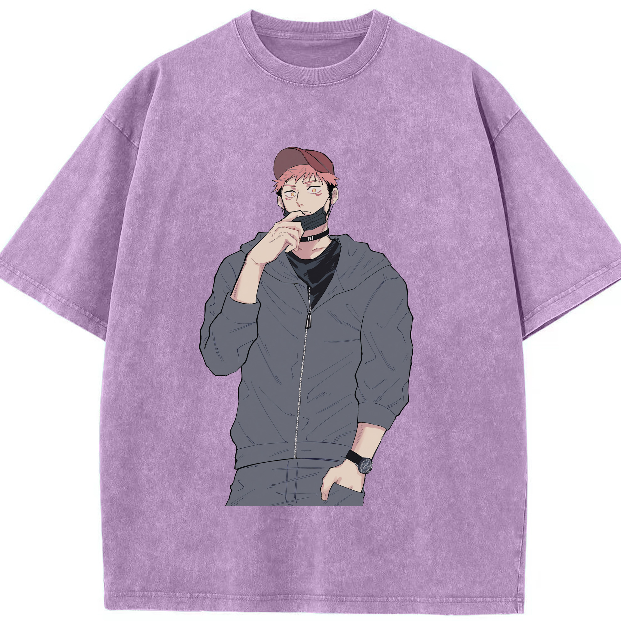 （画像用） 呪術廻戦 Jujutsu Kaisen 綿100% ヴィンテージ風 半袖Tシャツ（フロントプリント）