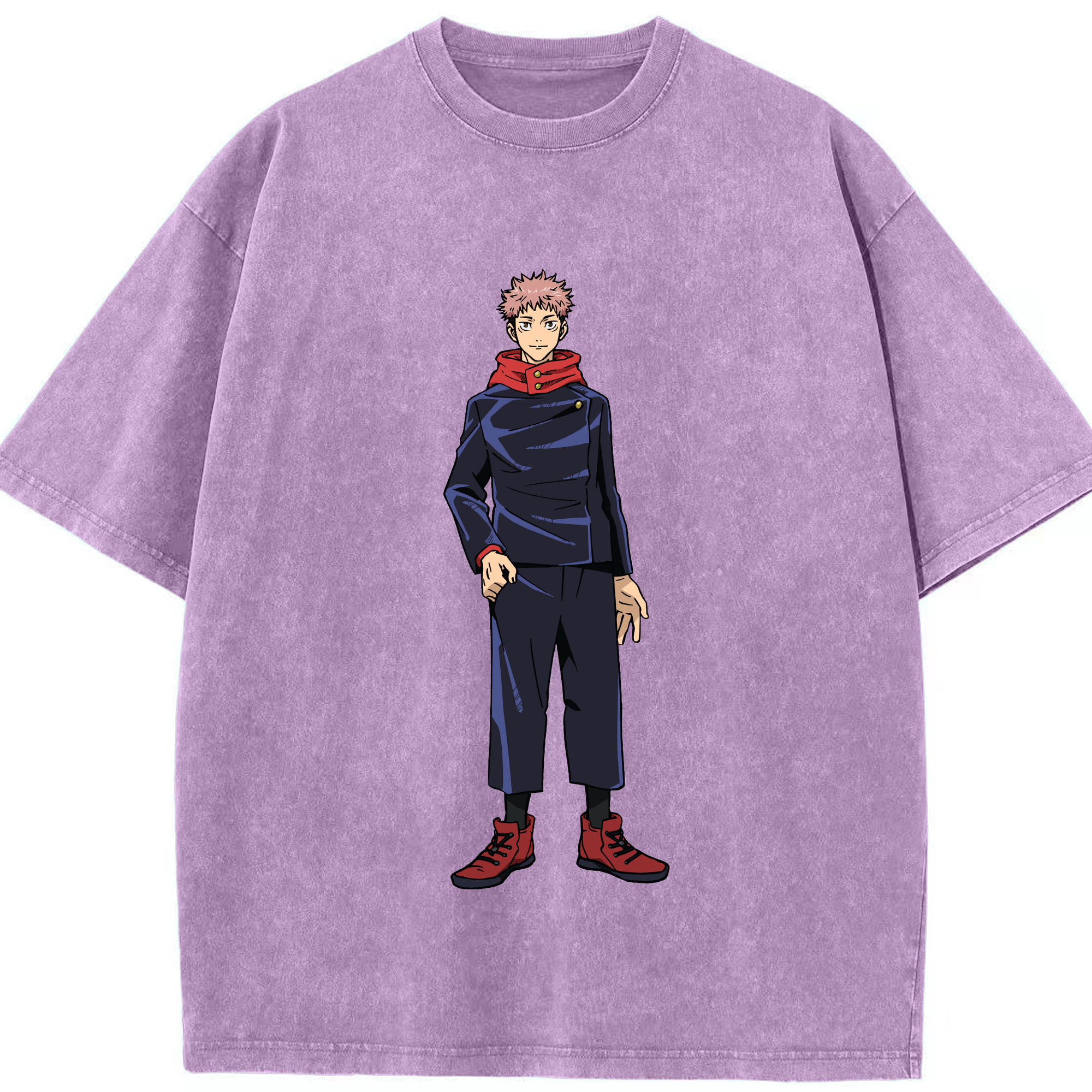 （画像用） 呪術廻戦 Jujutsu Kaisen 綿100% ヴィンテージ風 半袖Tシャツ（フロントプリント）