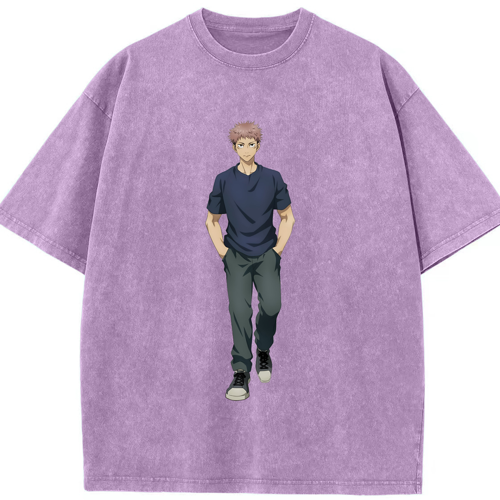 （画像用） 呪術廻戦 Jujutsu Kaisen 綿100% ヴィンテージ風 半袖Tシャツ（フロントプリント）