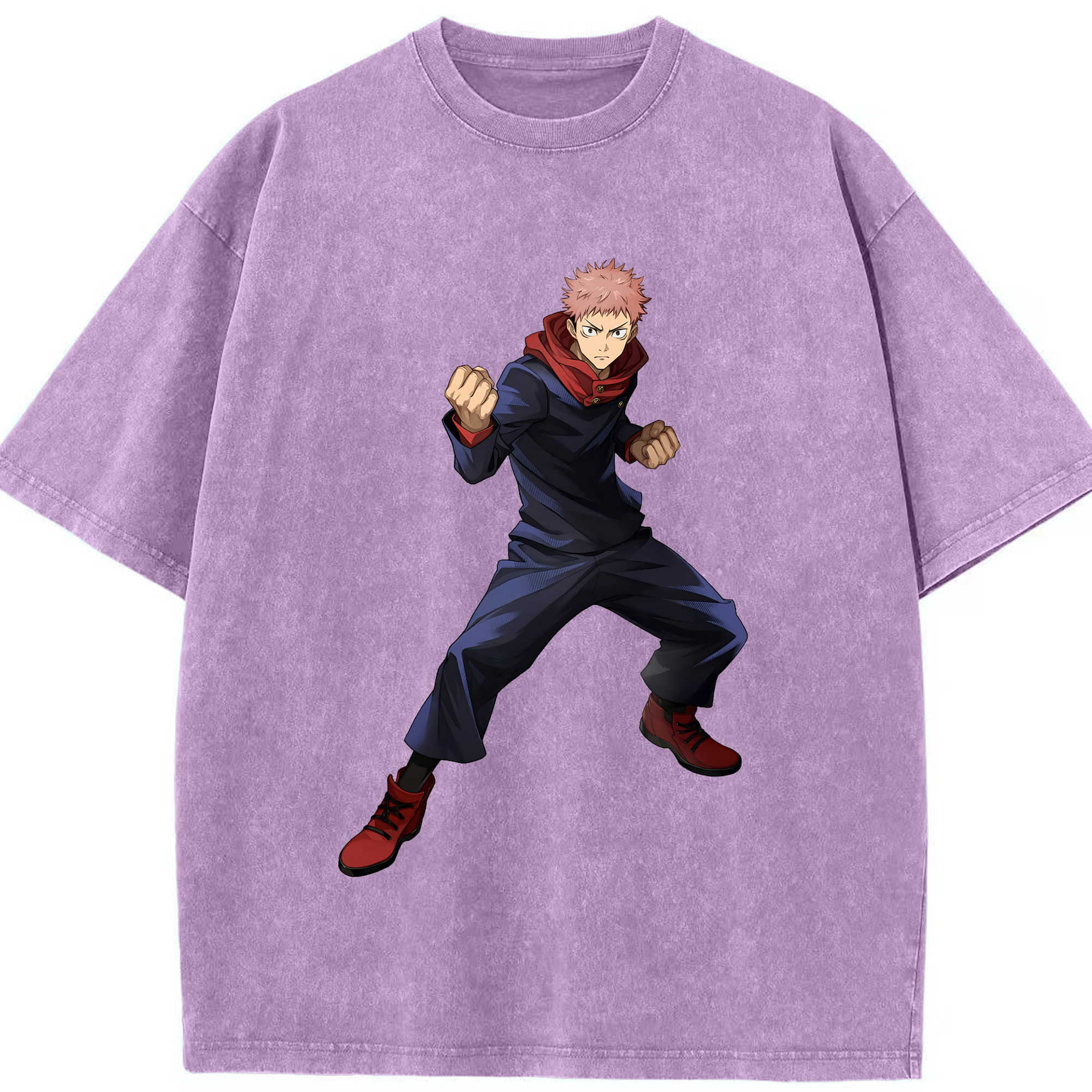 （画像用） 呪術廻戦 Jujutsu Kaisen 綿100% ヴィンテージ風 半袖Tシャツ（フロントプリント）