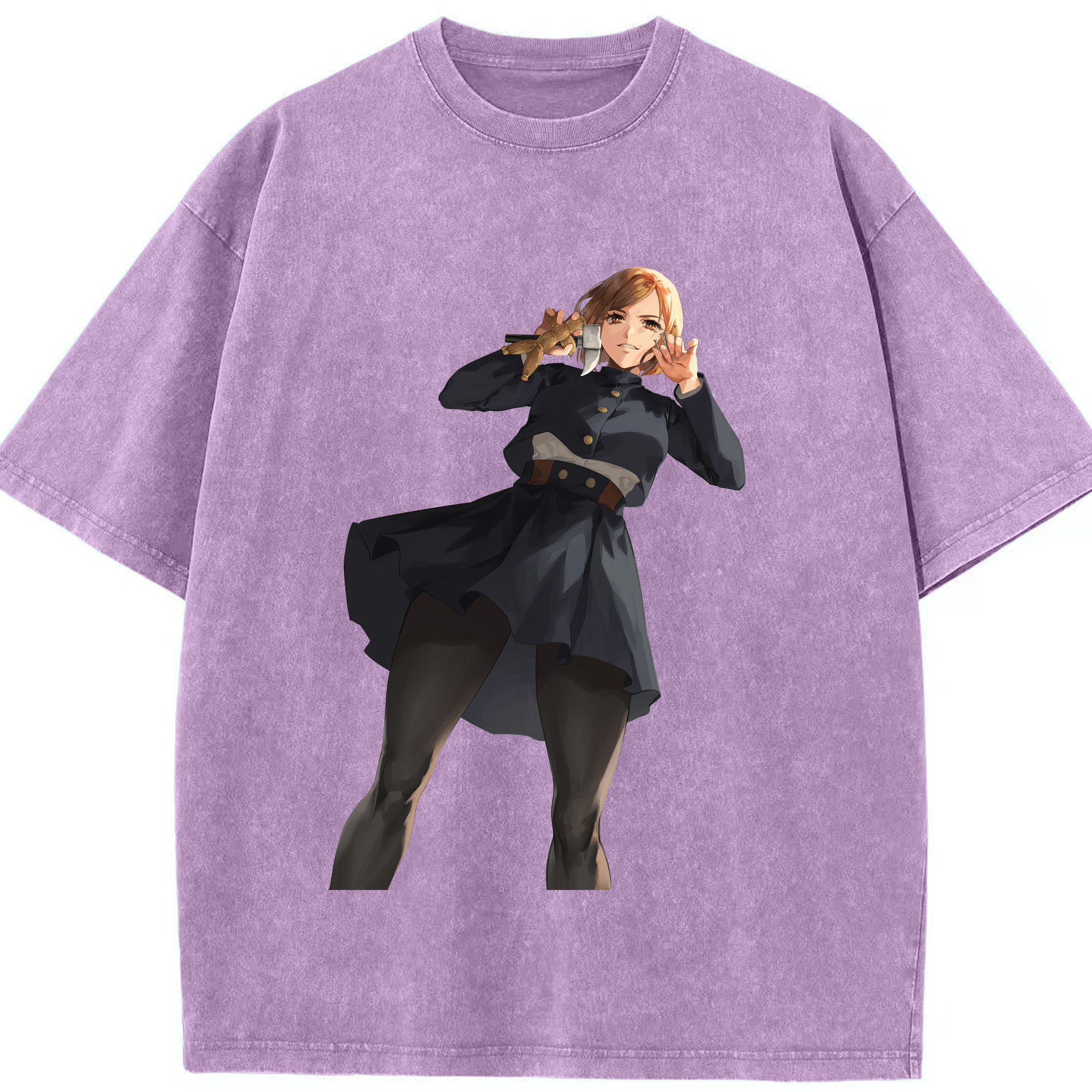 （画像用） 呪術廻戦 Jujutsu Kaisen 綿100% ヴィンテージ風 半袖Tシャツ（フロントプリント）