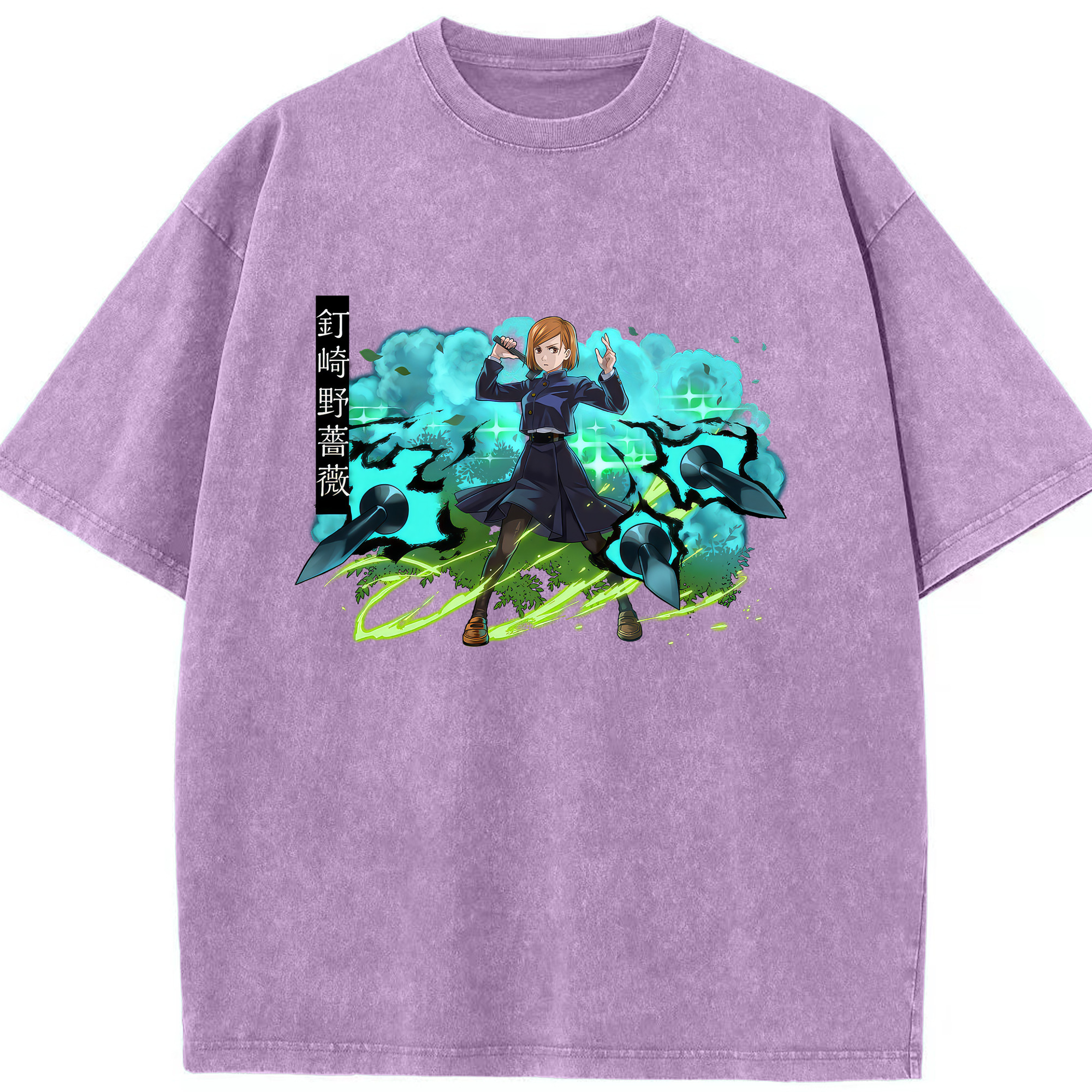 （画像用） 呪術廻戦 Jujutsu Kaisen 綿100% ヴィンテージ風 半袖Tシャツ（フロントプリント）