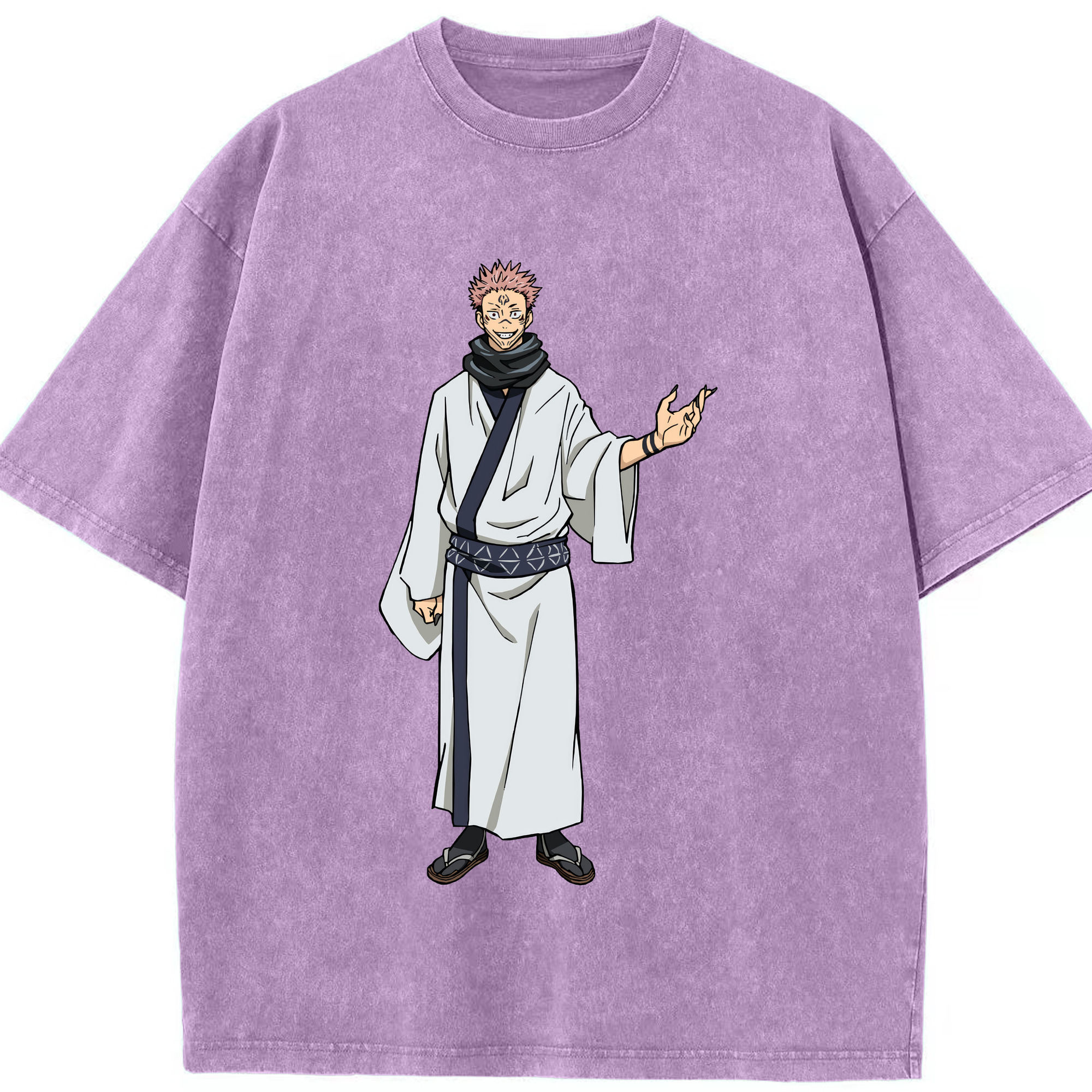 （画像用） 呪術廻戦 Jujutsu Kaisen 綿100% ヴィンテージ風 半袖Tシャツ（フロントプリント）