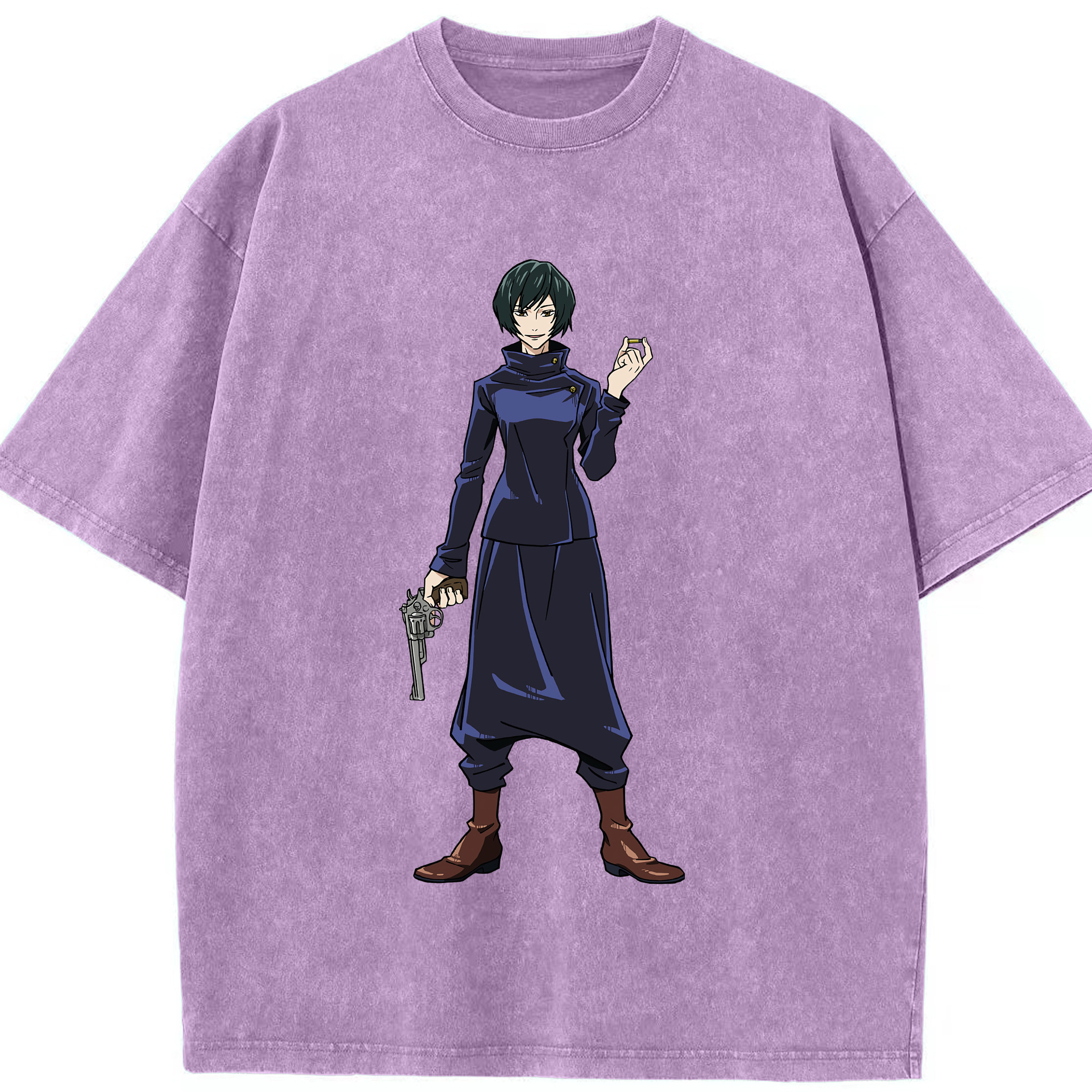 （画像用） 呪術廻戦 Jujutsu Kaisen 綿100% ヴィンテージ風 半袖Tシャツ（フロントプリント）