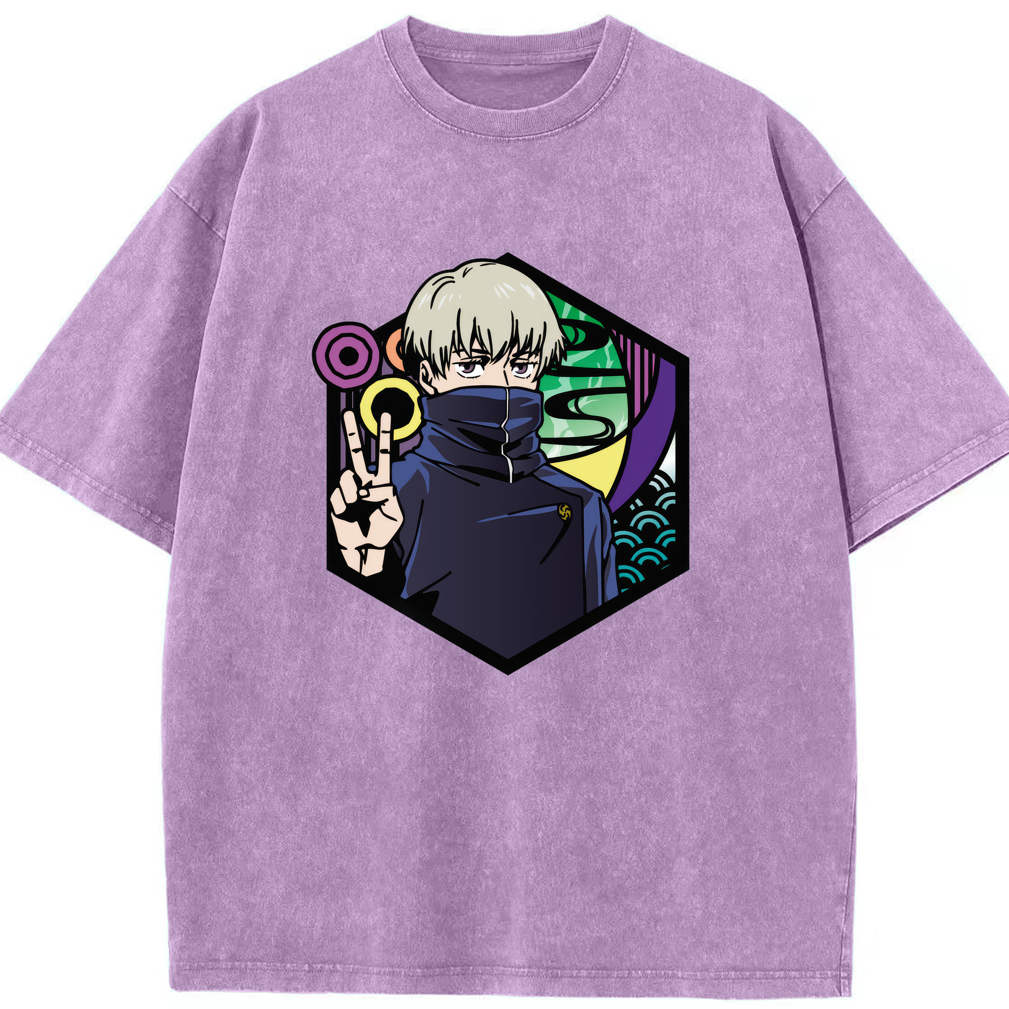（画像用） 呪術廻戦 Jujutsu Kaisen 綿100% ヴィンテージ風 半袖Tシャツ（フロントプリント）