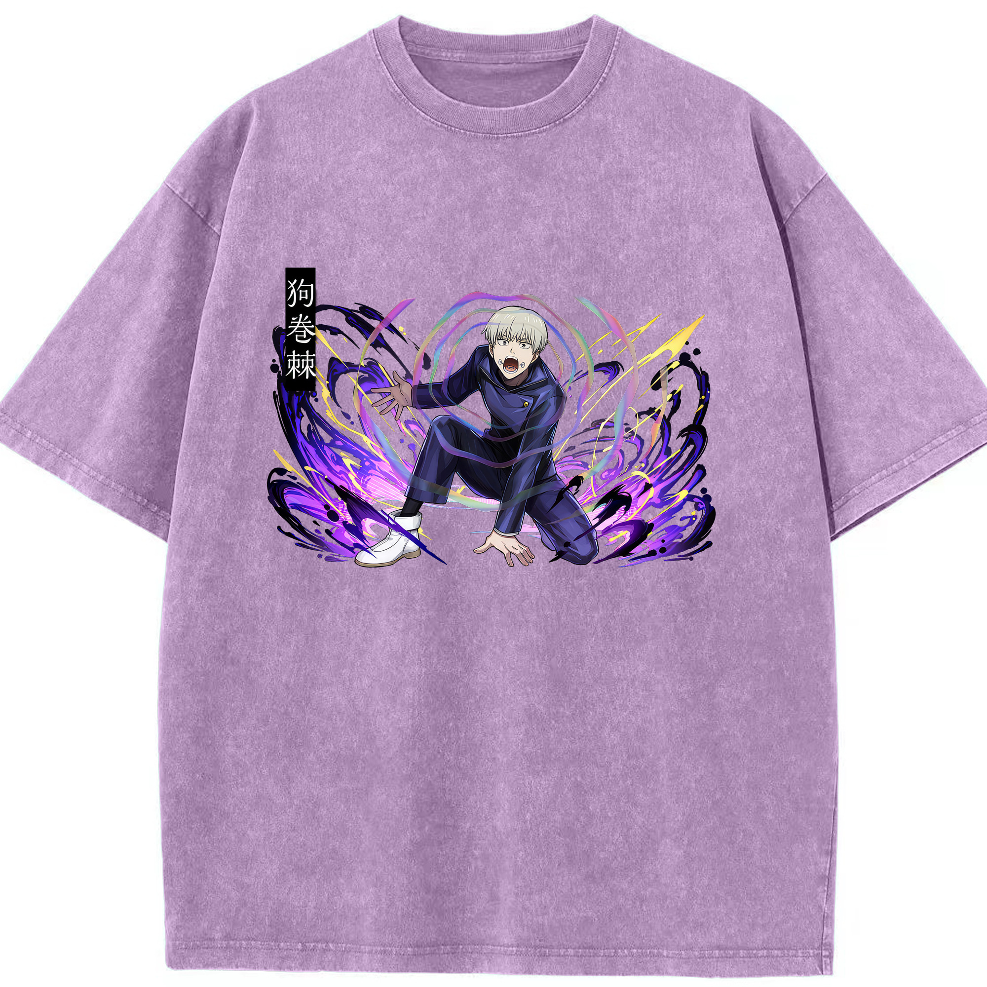 （画像用） 呪術廻戦 Jujutsu Kaisen 綿100% ヴィンテージ風 半袖Tシャツ（フロントプリント）