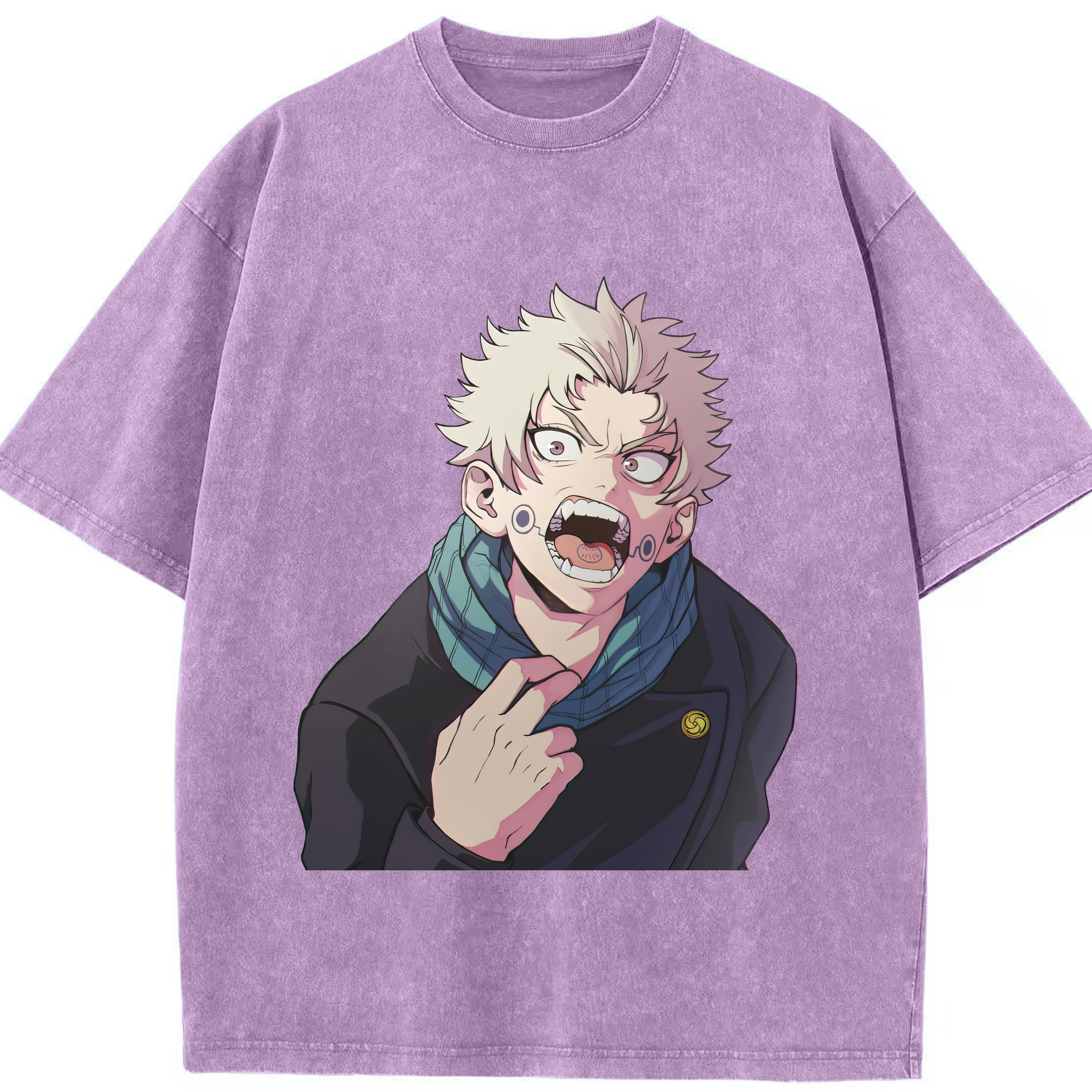 （画像用） 呪術廻戦 Jujutsu Kaisen 綿100% ヴィンテージ風 半袖Tシャツ（フロントプリント）