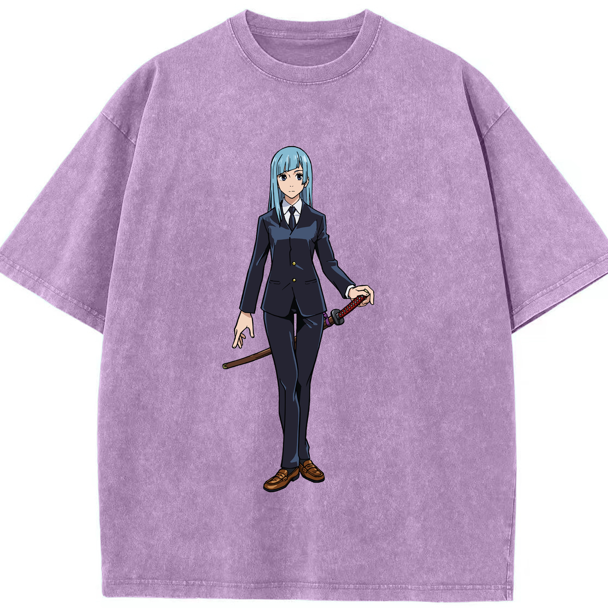 （画像用） 呪術廻戦 Jujutsu Kaisen 綿100% ヴィンテージ風 半袖Tシャツ（フロントプリント）