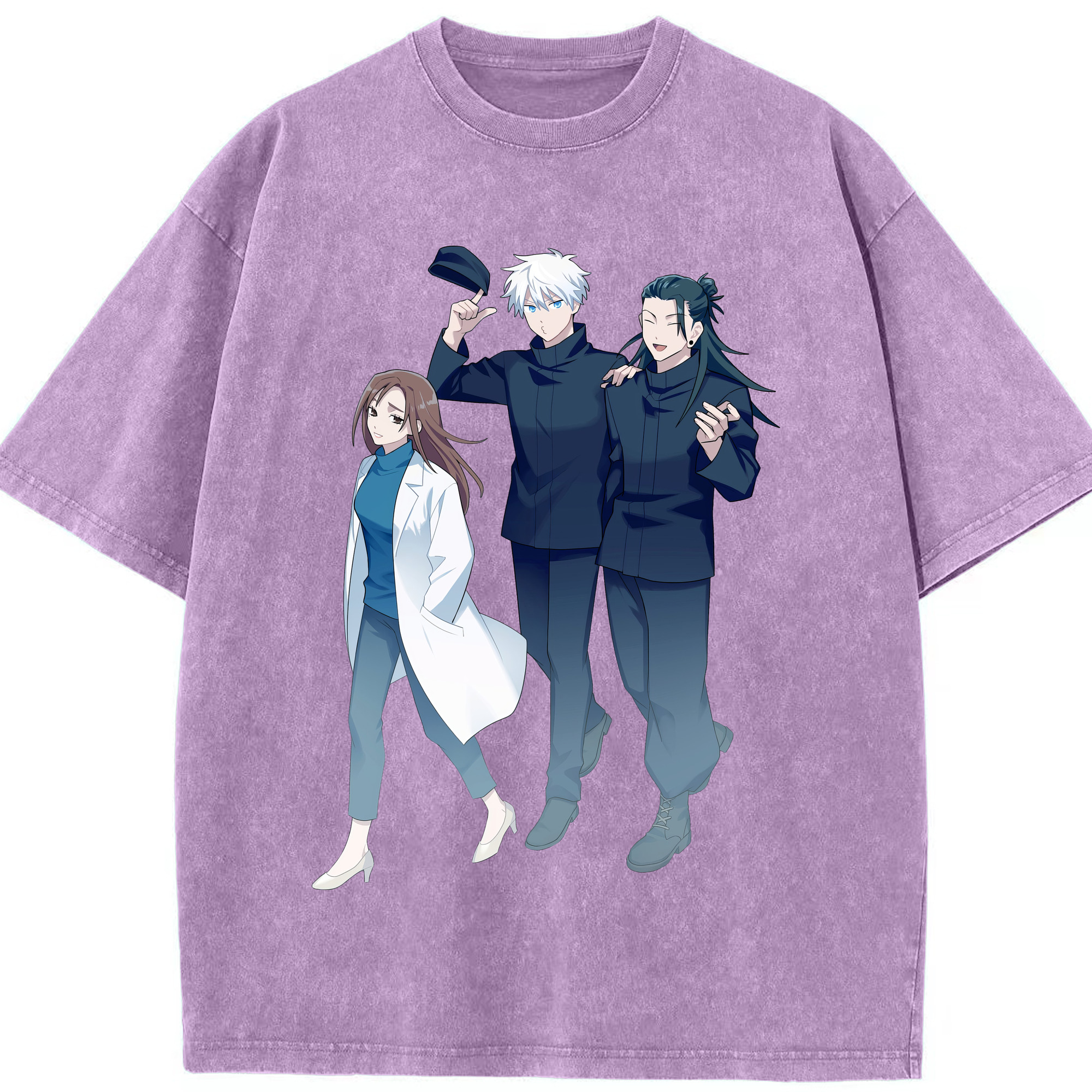 （画像用） 呪術廻戦 Jujutsu Kaisen 綿100% ヴィンテージ風 半袖Tシャツ（フロントプリント）