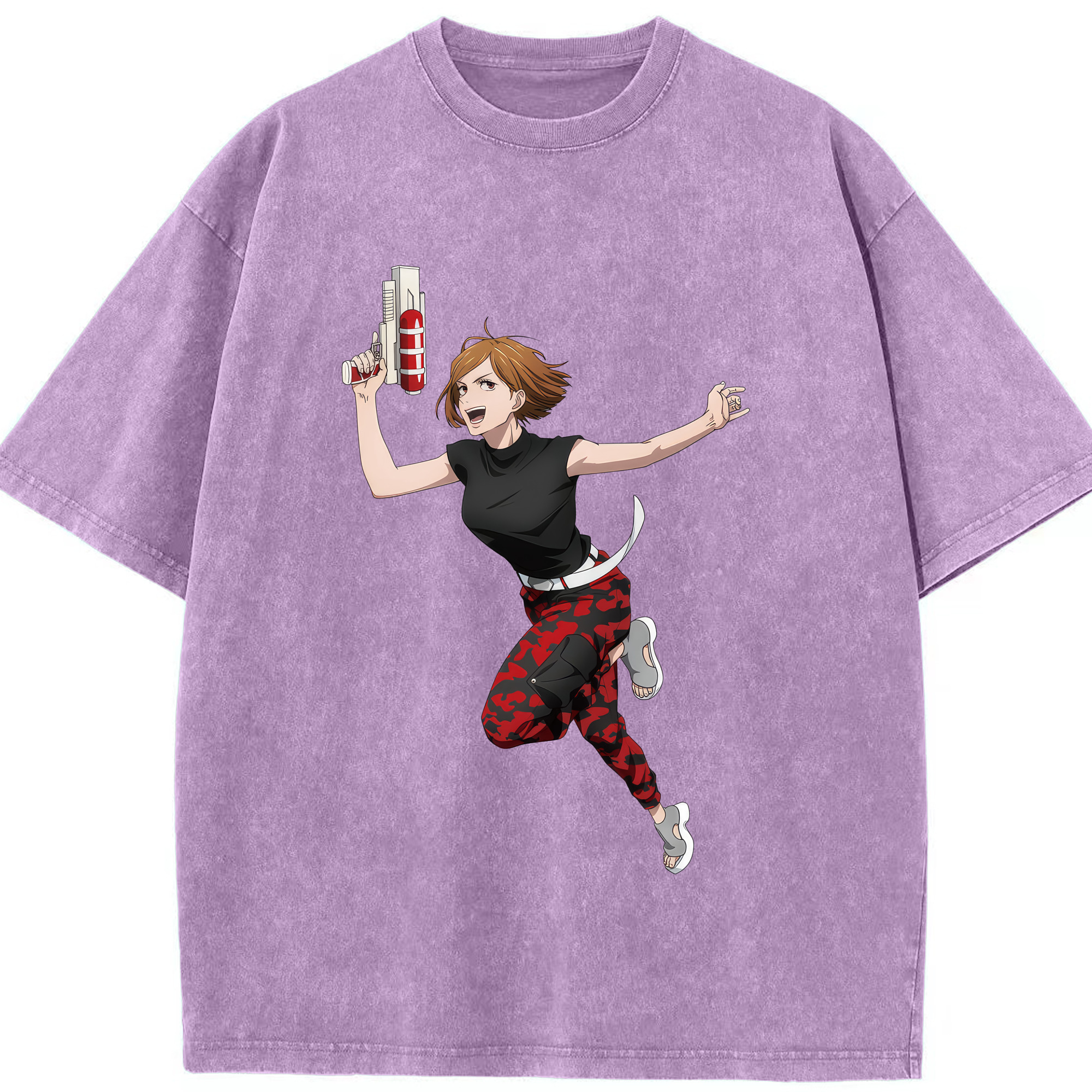 （画像用） 呪術廻戦 Jujutsu Kaisen 綿100% ヴィンテージ風 半袖Tシャツ（フロントプリント）