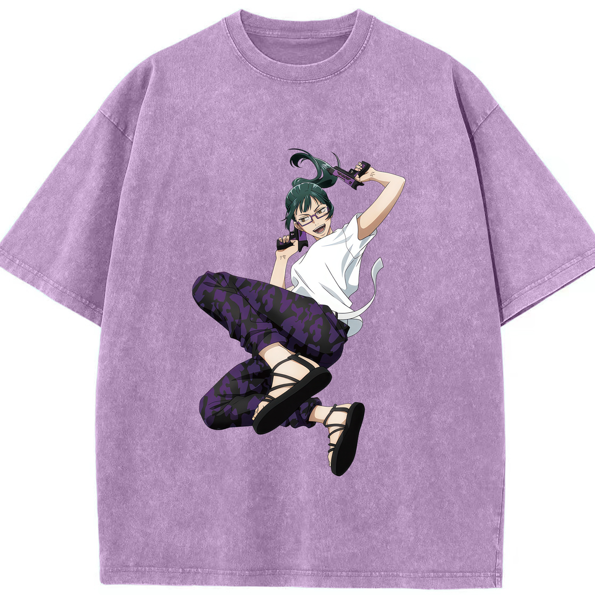 （画像用） 呪術廻戦 Jujutsu Kaisen 綿100% ヴィンテージ風 半袖Tシャツ（フロントプリント）
