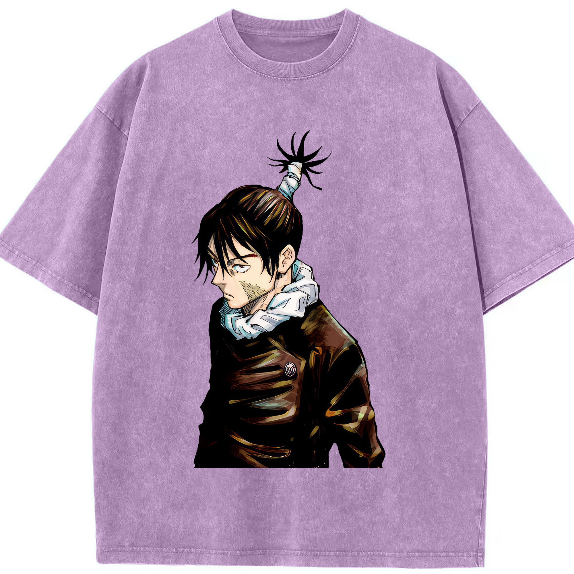（画像用） 呪術廻戦 Jujutsu Kaisen 綿100% ヴィンテージ風 半袖Tシャツ（フロントプリント）