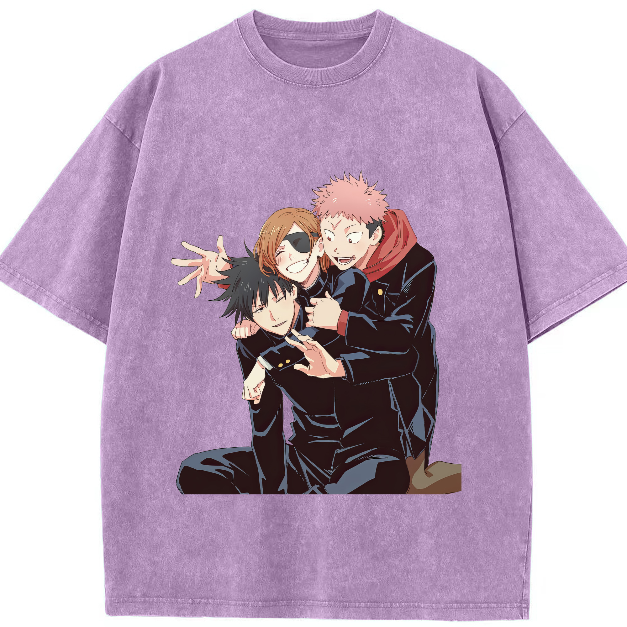 （画像用） 呪術廻戦 Jujutsu Kaisen 綿100% ヴィンテージ風 半袖Tシャツ（フロントプリント）