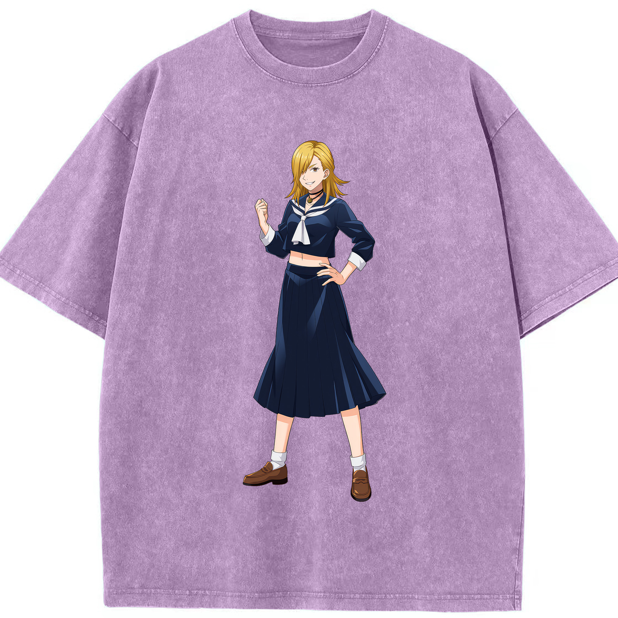 （画像用） 呪術廻戦 Jujutsu Kaisen 綿100% ヴィンテージ風 半袖Tシャツ（フロントプリント）