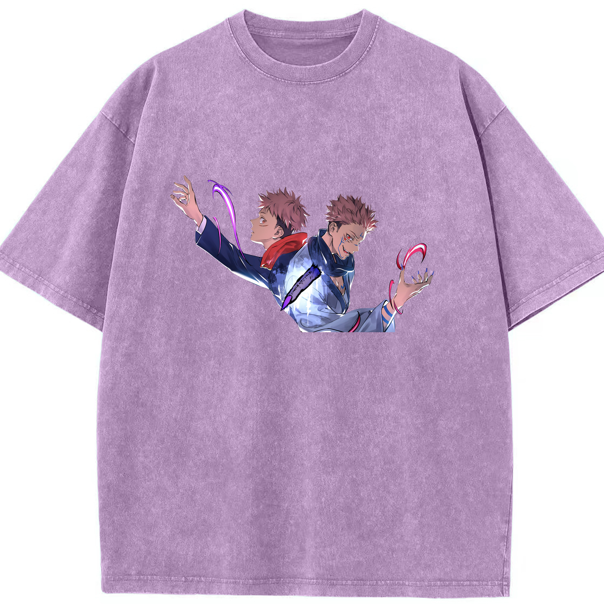 （画像用） 呪術廻戦 Jujutsu Kaisen 綿100% ヴィンテージ風 半袖Tシャツ（フロントプリント）