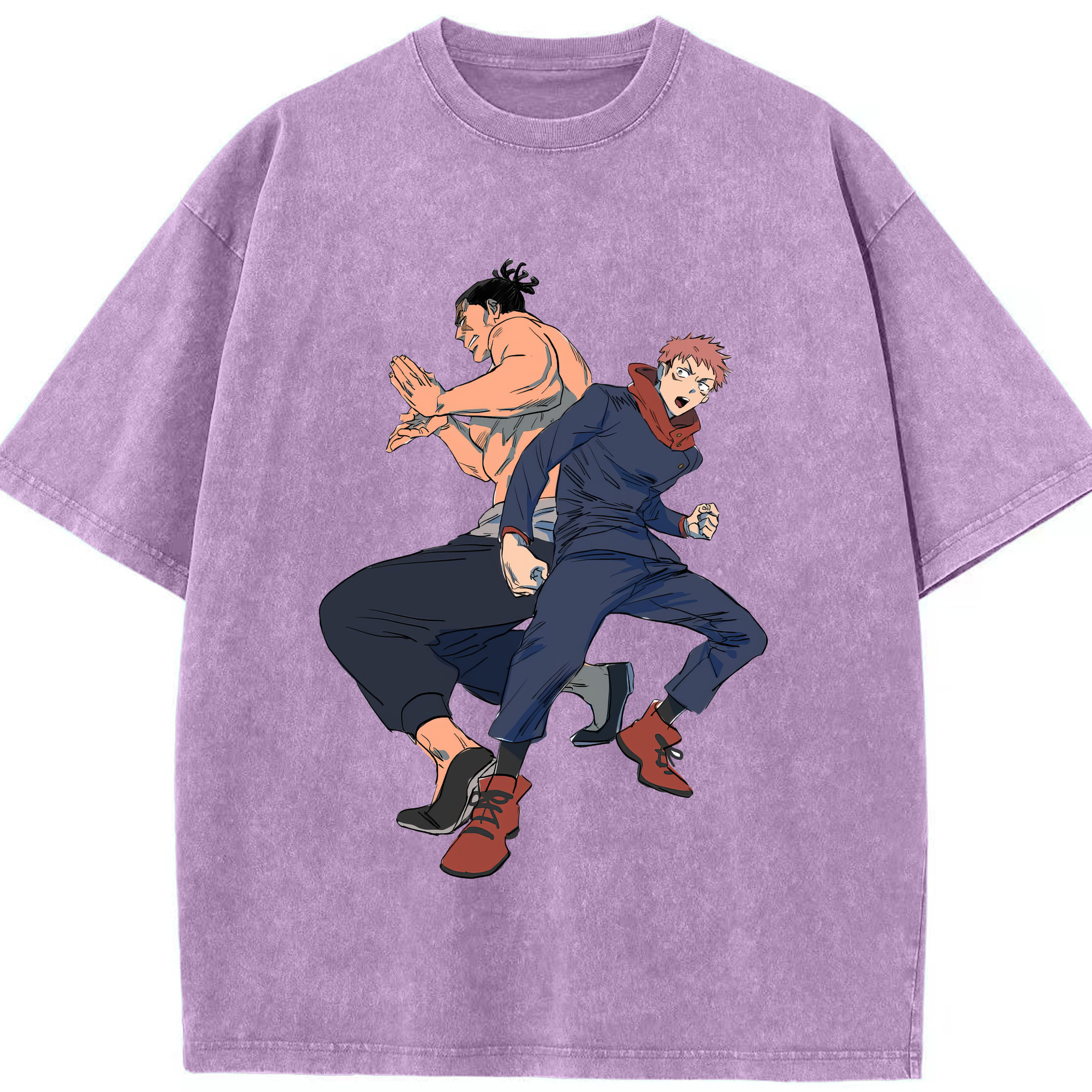 （画像用） 呪術廻戦 Jujutsu Kaisen 綿100% ヴィンテージ風 半袖Tシャツ（フロントプリント）