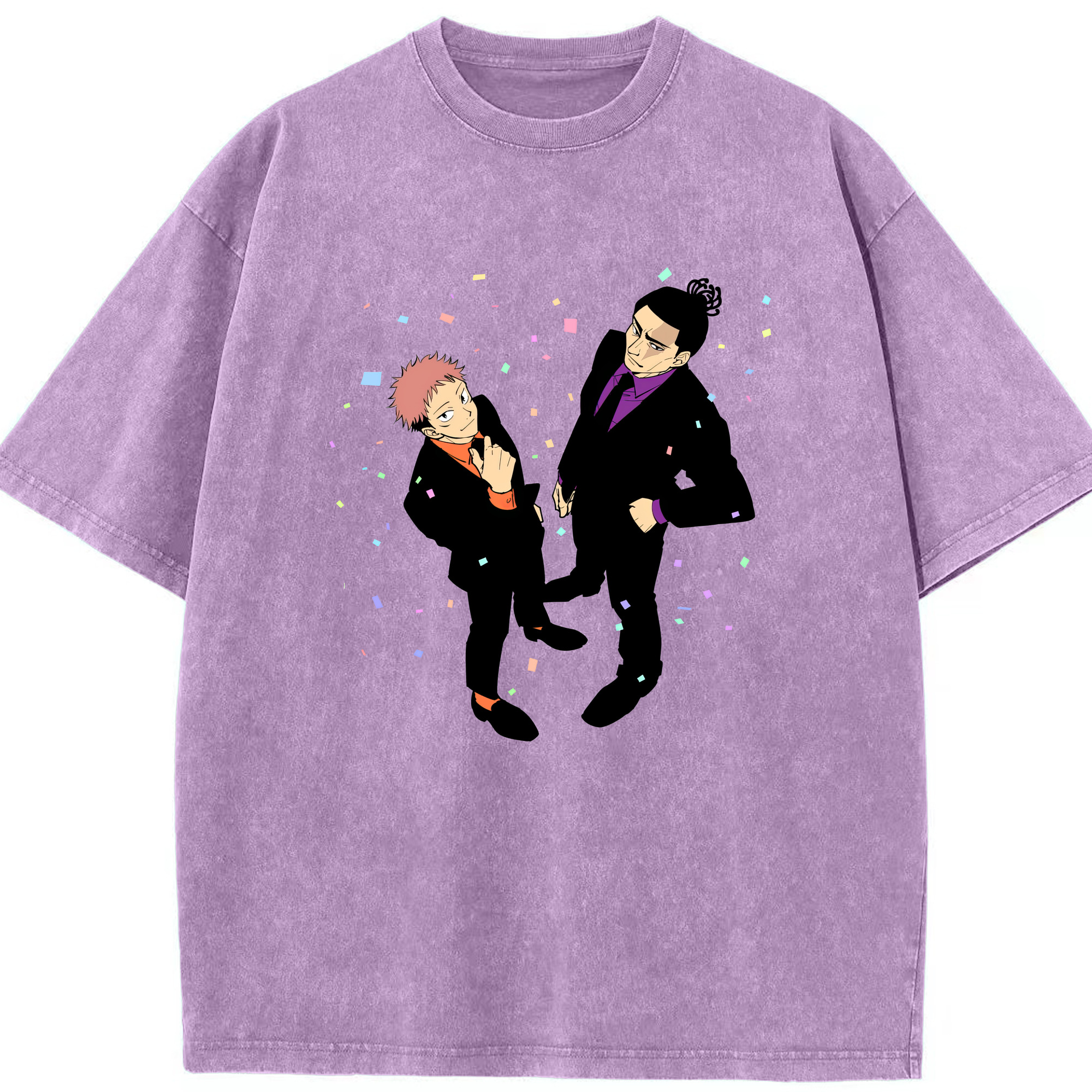 （画像用） 呪術廻戦 Jujutsu Kaisen 綿100% ヴィンテージ風 半袖Tシャツ（フロントプリント）