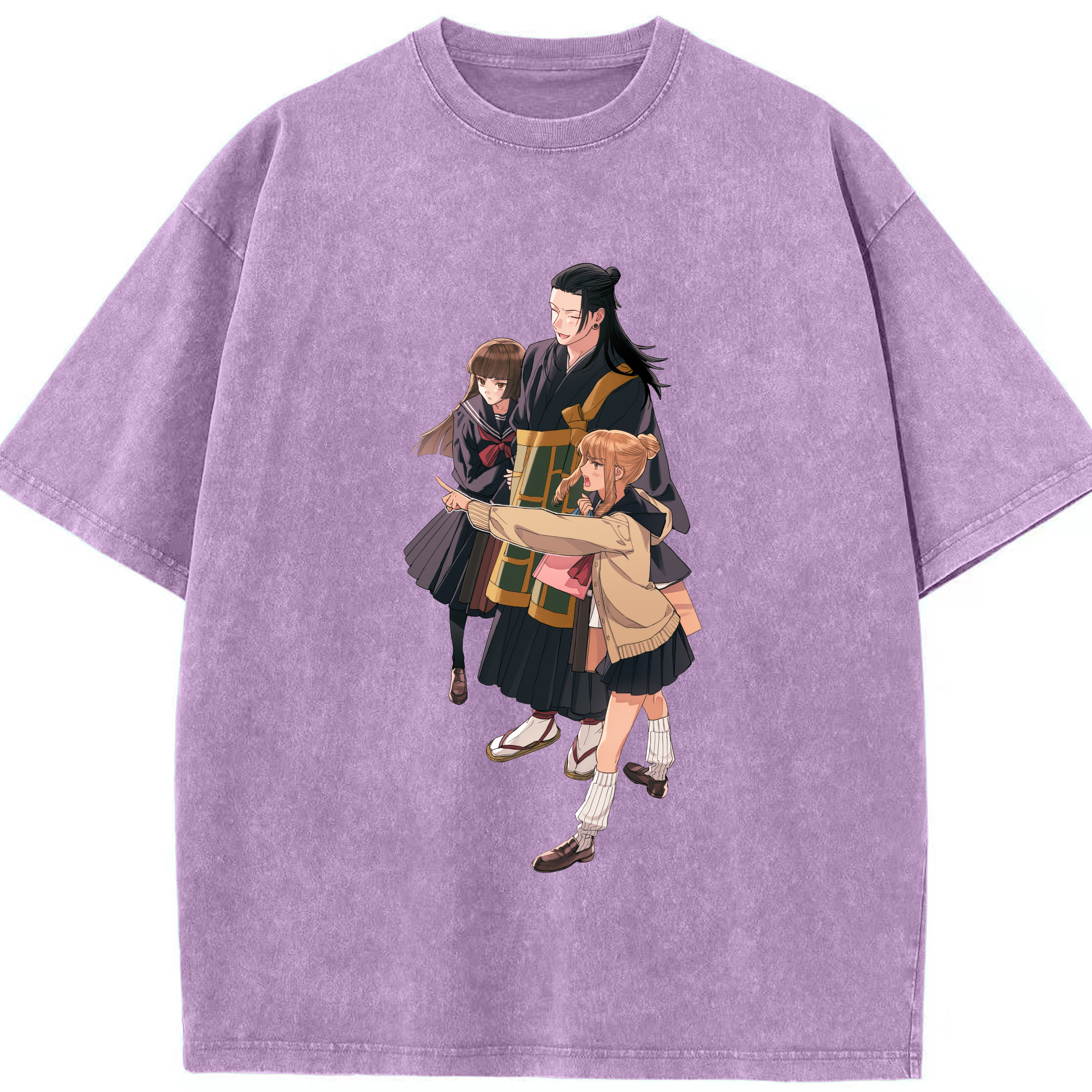 （画像用） 呪術廻戦 Jujutsu Kaisen 綿100% ヴィンテージ風 半袖Tシャツ（フロントプリント）