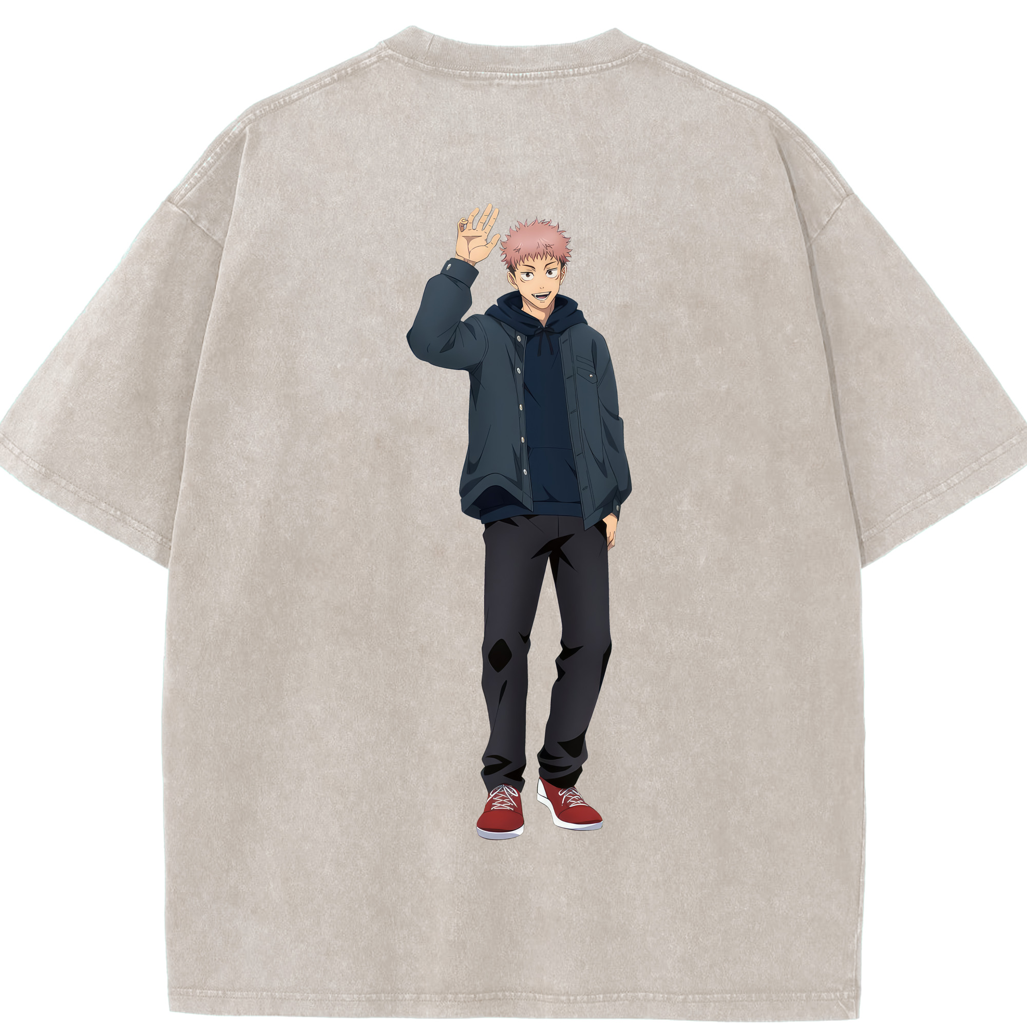 （画像用） 呪術廻戦 Jujutsu Kaisen 綿100% ヴィンテージ風 半袖Tシャツ（背面プリント）