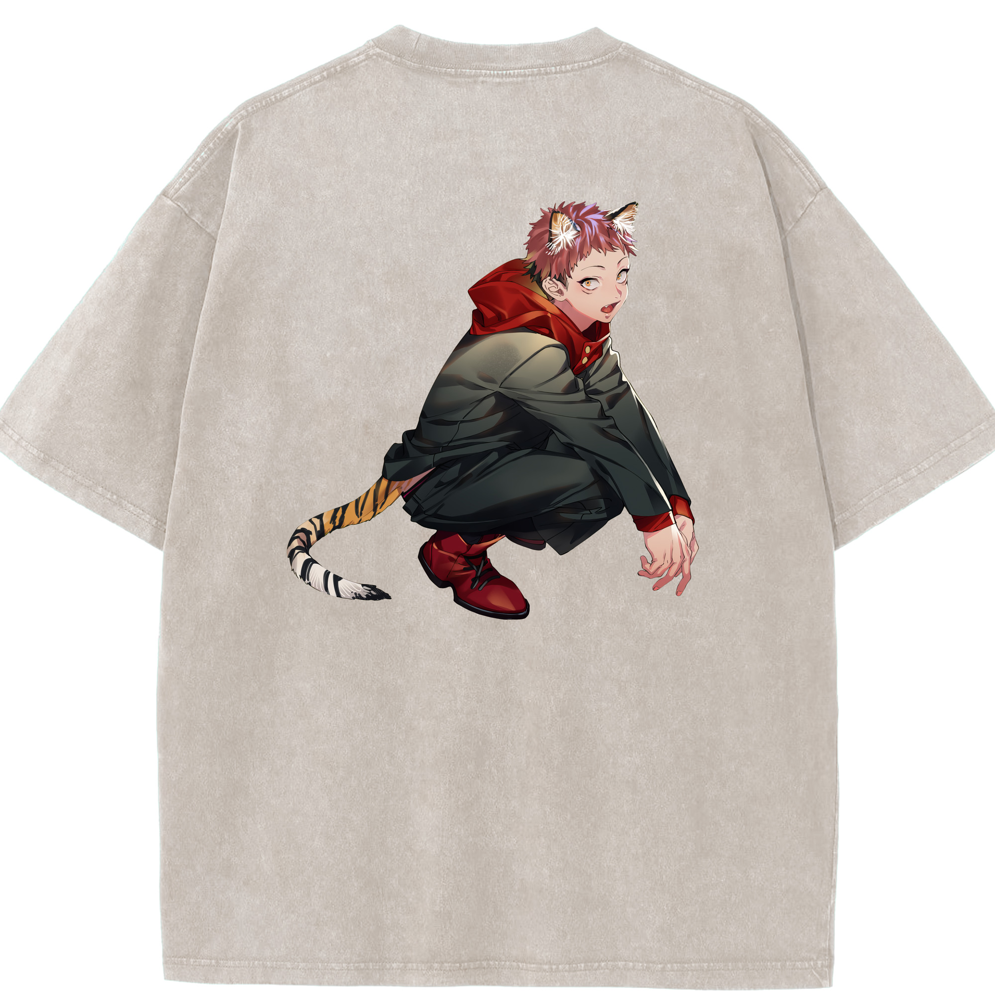 （画像用） 呪術廻戦 Jujutsu Kaisen 綿100% ヴィンテージ風 半袖Tシャツ（背面プリント）